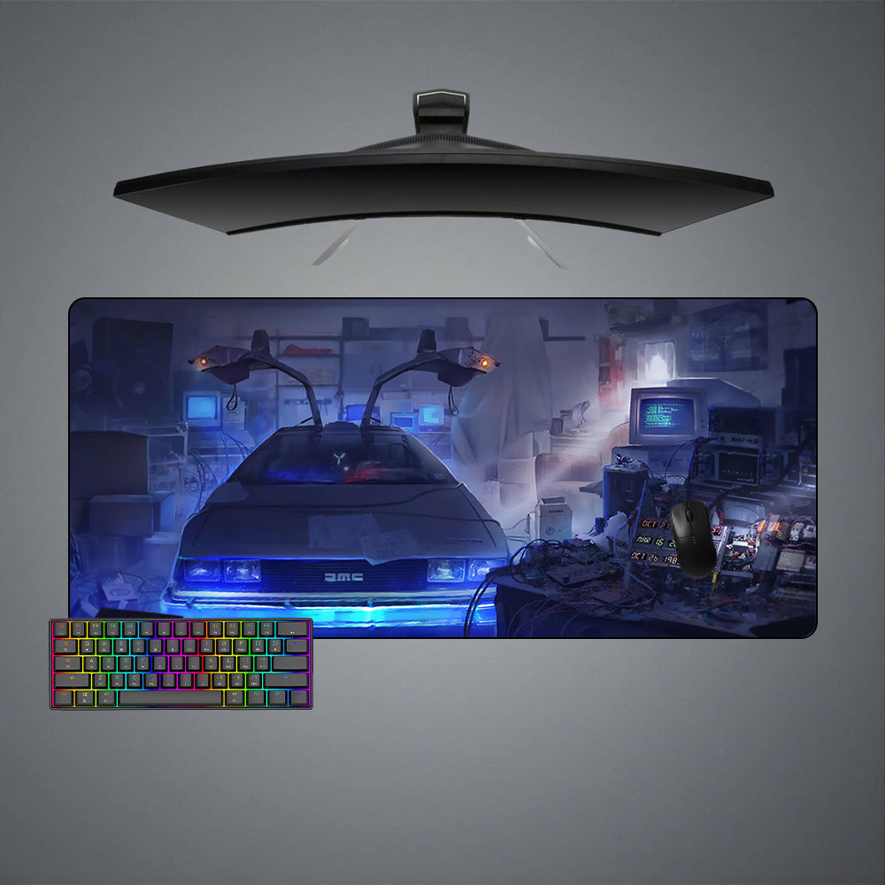 Allleftout Delorean Design M-Xxl Size Gaming Mouse Pad, Computer Desk Mat