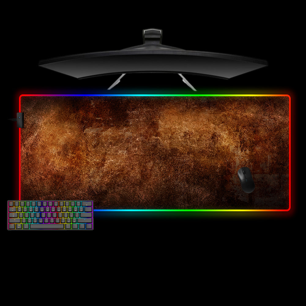 Allleftout Rust Design M-Xxl Size Rgb Gaming Mouse Pad, Computer Desk Mat