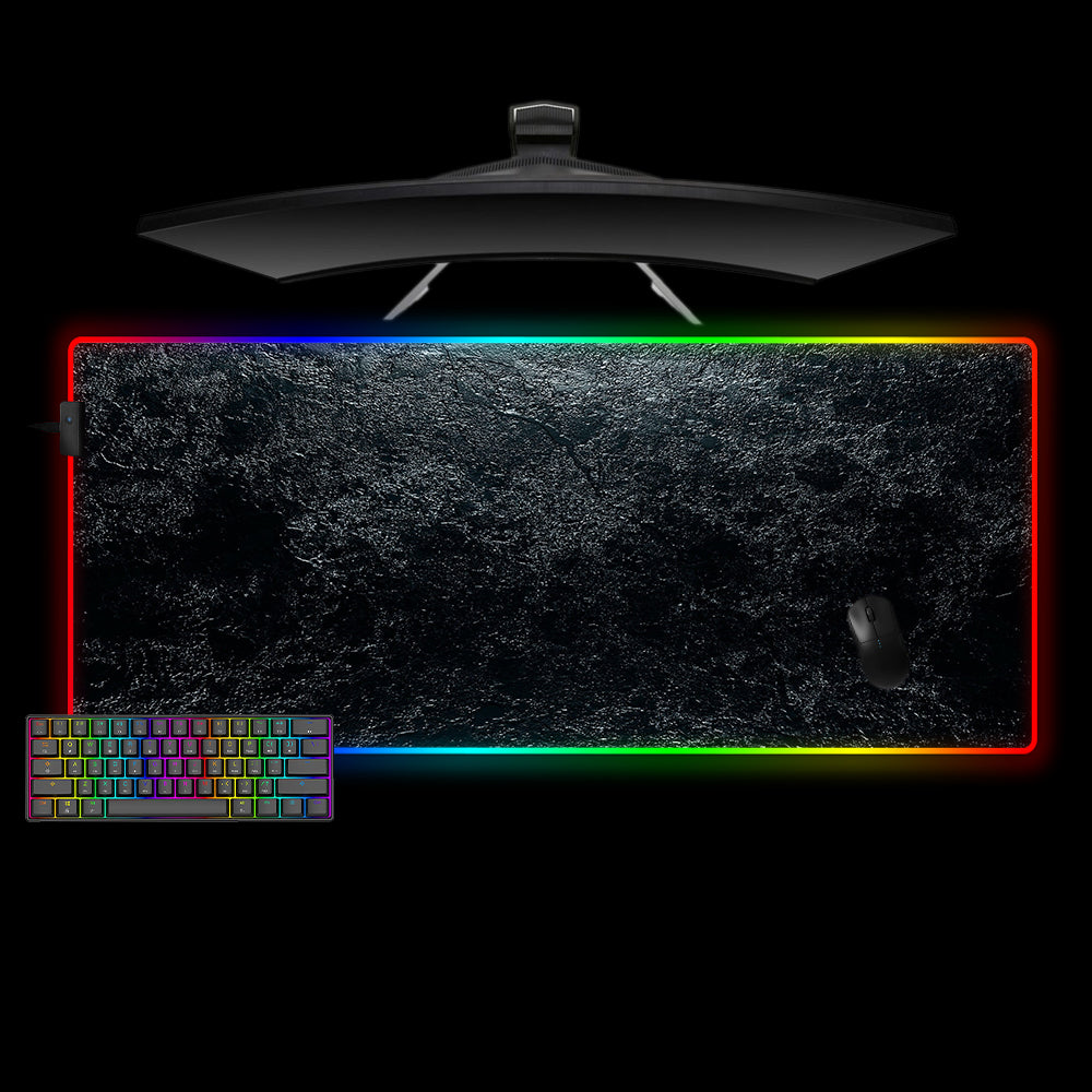 Allleftout Rough Black Stone Texture Design M-Xxl Size Rgb Gaming Mouse Pad, Computer Desk Mat