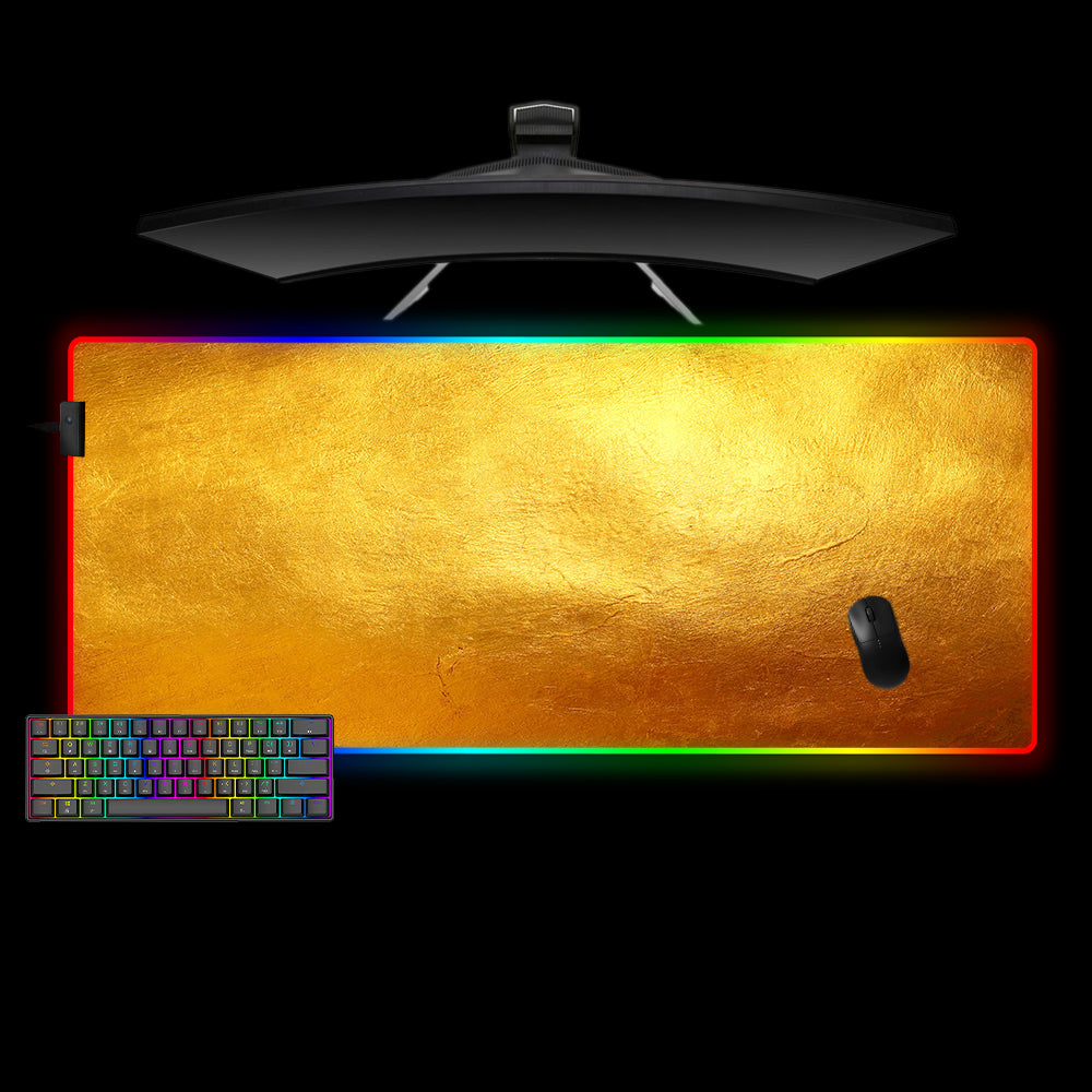 Allleftout Golden Surface Design M-Xxl Size Rgb Gaming Mouse Pad, Computer Desk Mat