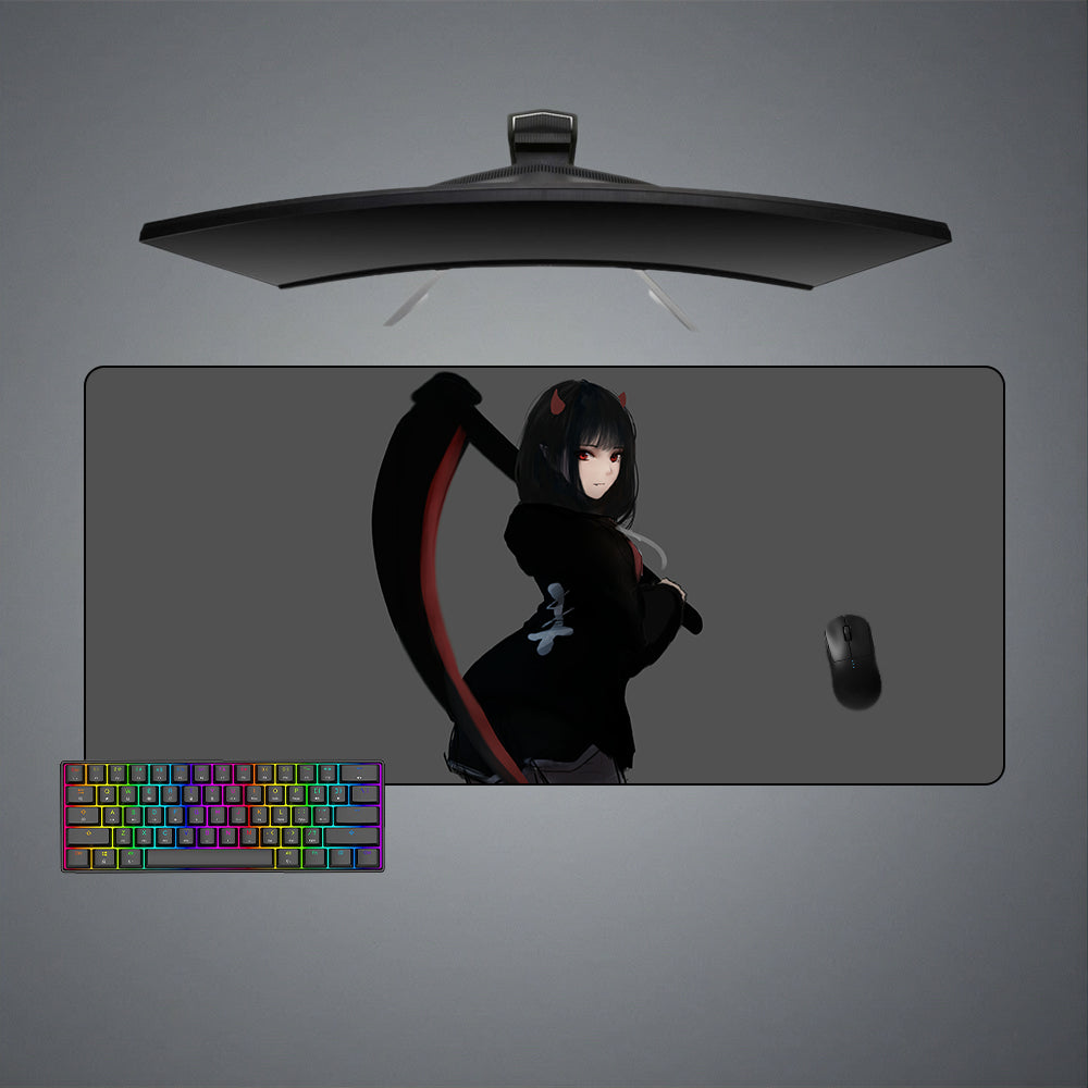 Allleftout Girl With Scythe Design M-Xxl Size Gaming Mouse Pad, Computer Desk Mat