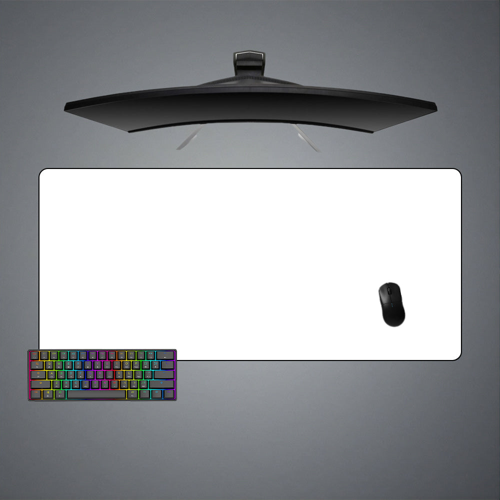 Allleftout Pure White Design M-Xxl Size Gaming Mouse Pad, Computer Desk Mat