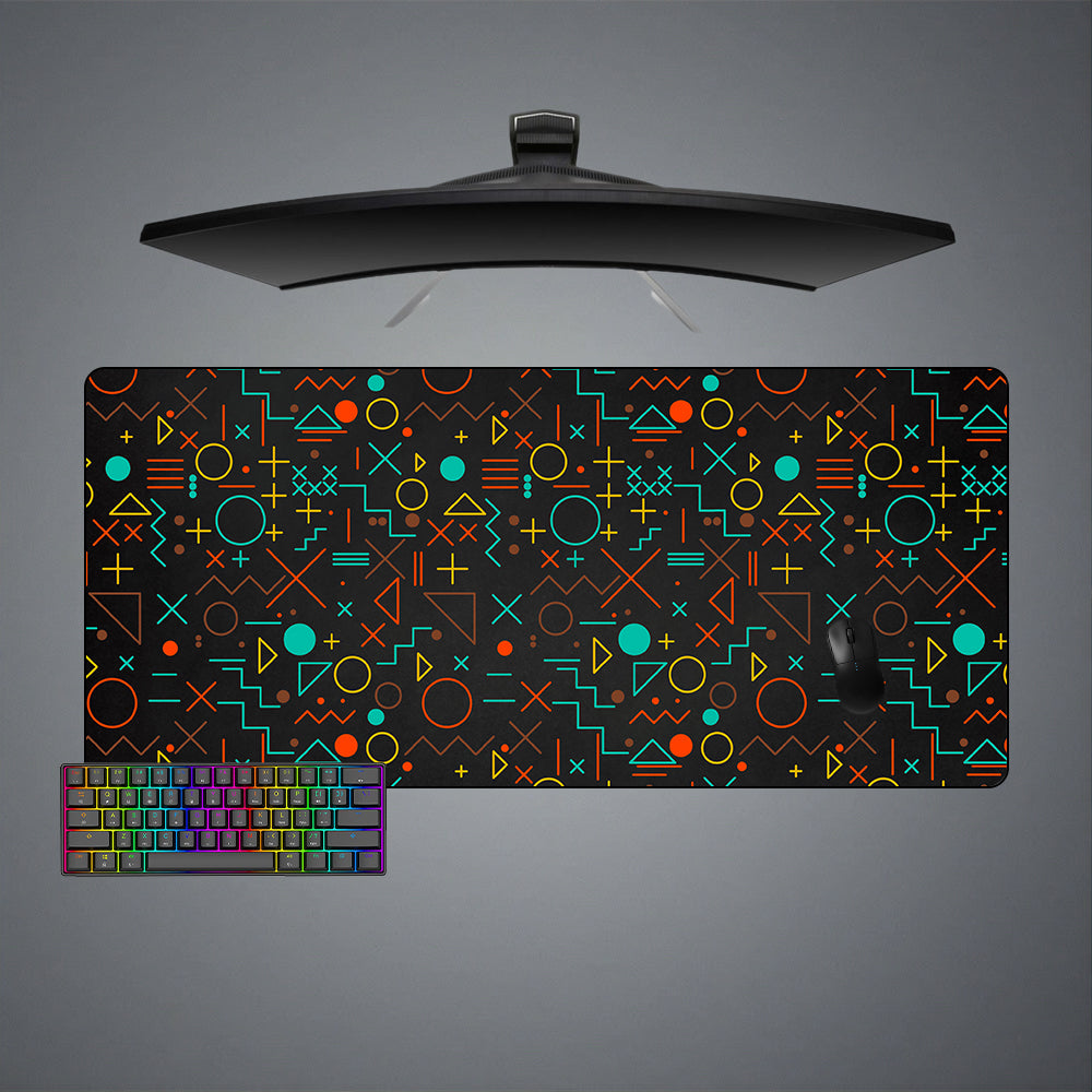 Allleftout Geometry Shapes Design M-Xxl Size Gaming Mouse Pad, Computer Desk Mat