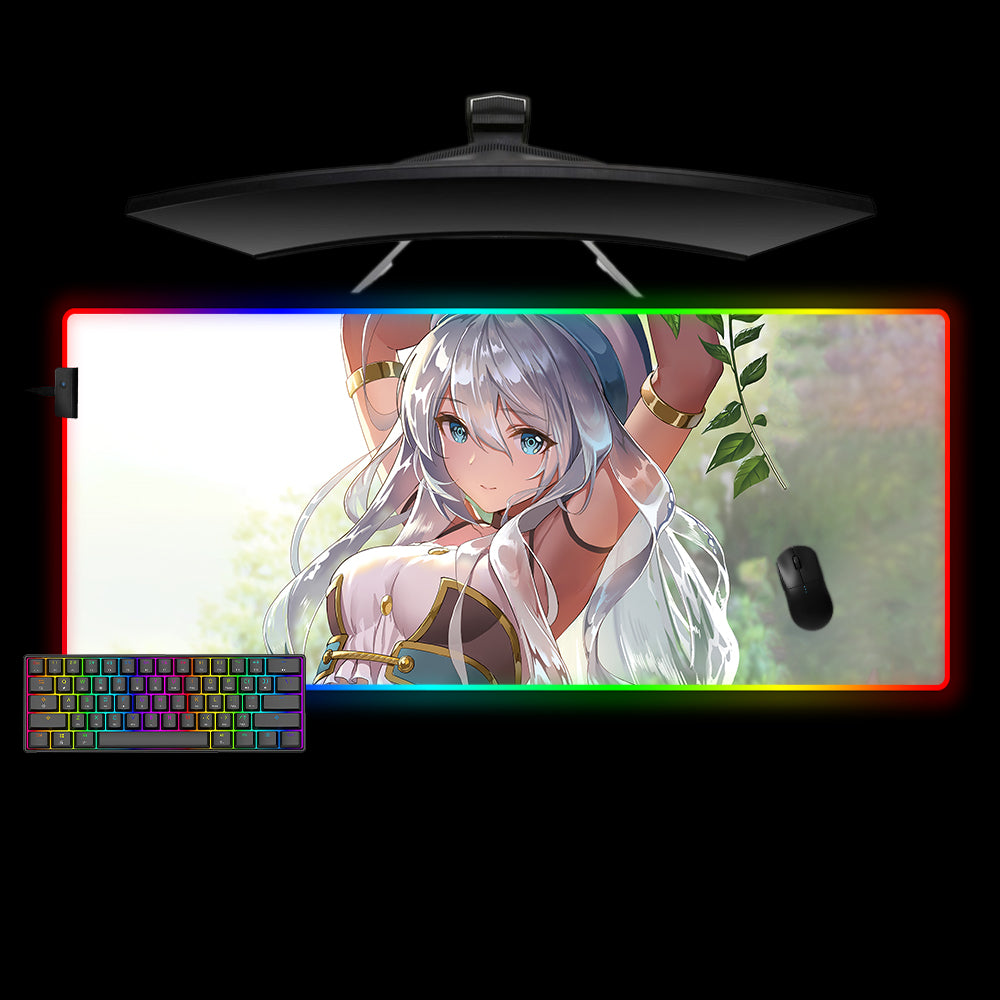 Allleftout Blue Eyed Girl Design M-Xxl Size Rgb Gaming Mouse Pad, Computer Desk Mat