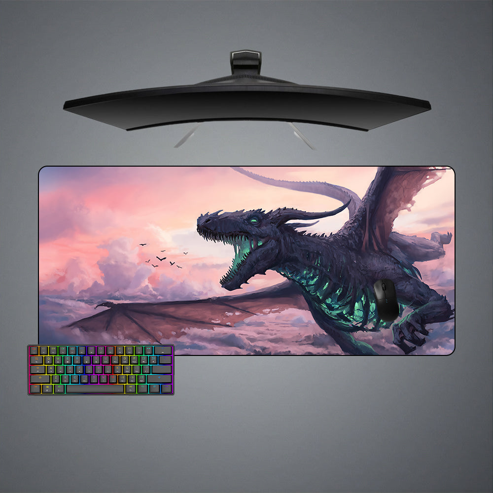 Allleftout Skeletal Dragon Design M-Xxl Size Gaming Mouse Pad, Computer Desk Mat