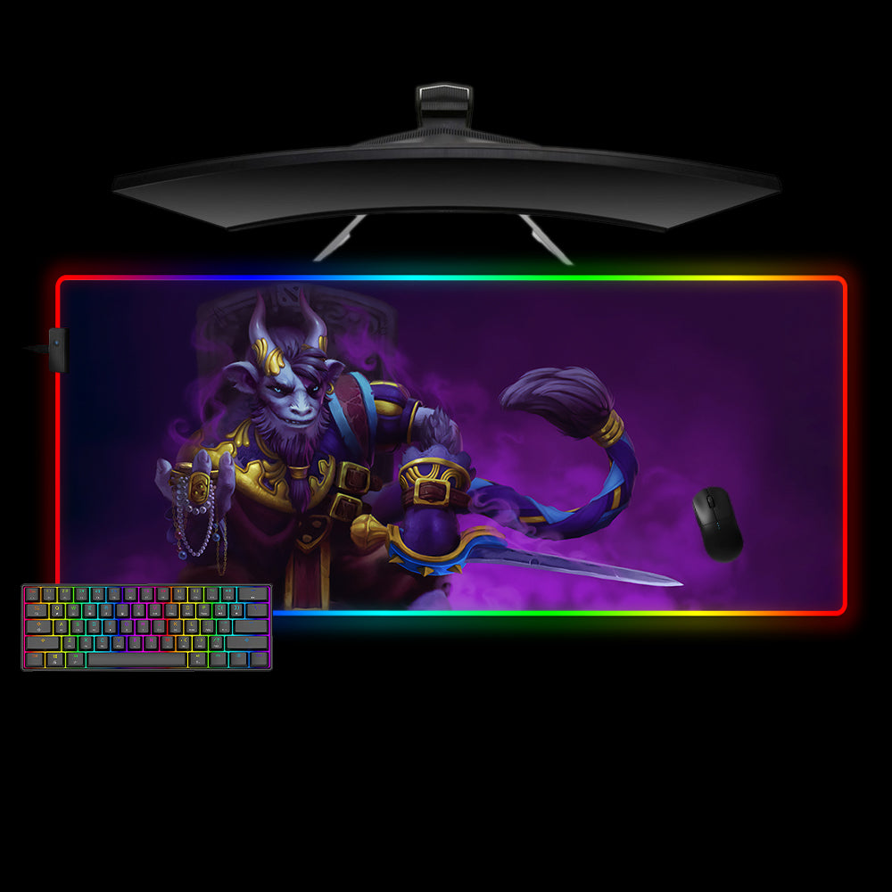 Allleftout Dota 2 Riki Purple Design M-Xxl Size Rgb Gaming Mouse Pad, Computer Desk Mat