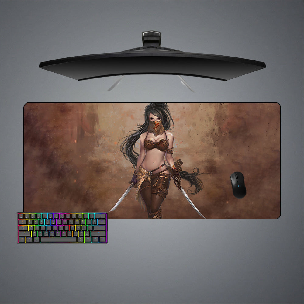 Allleftout Female Assassin Design M-Xxl Size Gaming Mouse Pad, Computer Desk Mat