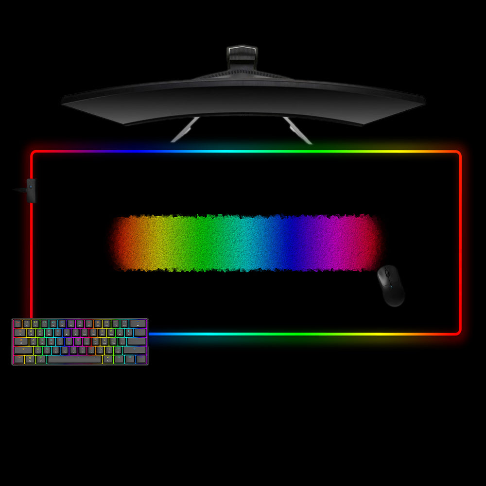Allleftout Colorful Brush Line Design M-Xxl Size Rgb Gaming Mouse Pad, Computer Desk Mat