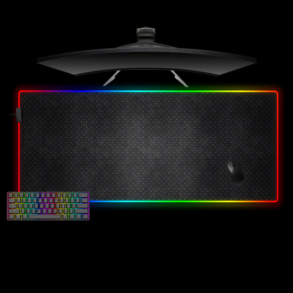 Allleftout Metal Texture Design M-Xxl Size Rgb Gaming Mouse Pad, Computer Desk Mat