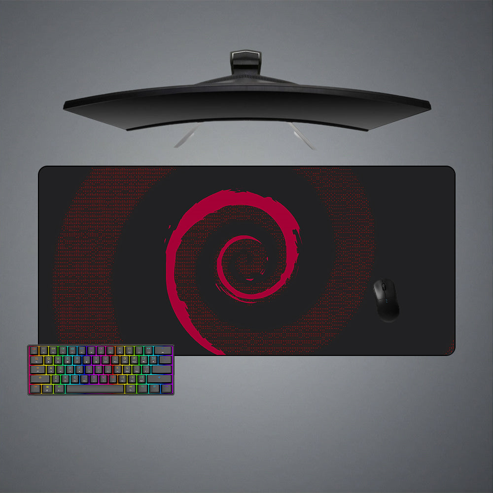 Allleftout Red Swirl Design M-Xxl Size Gaming Mouse Pad, Computer Desk Mat