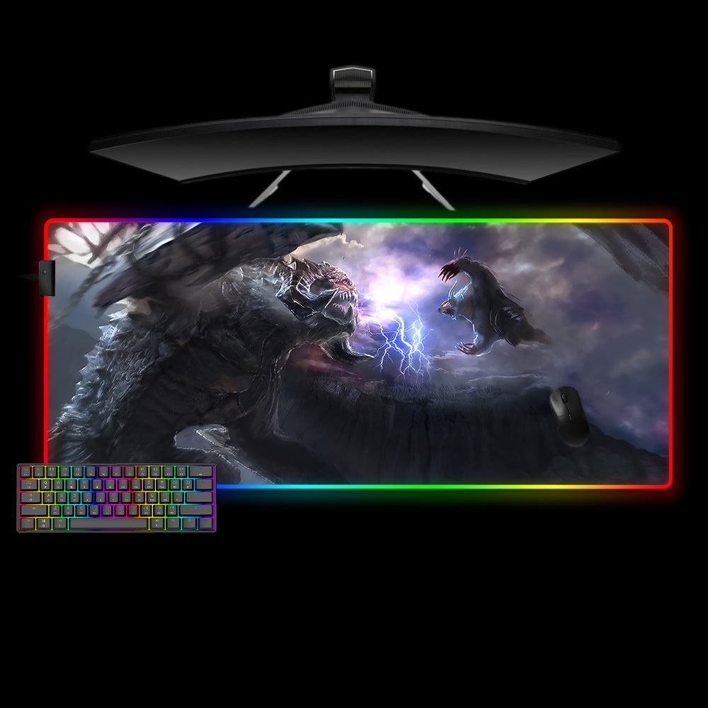 Allleftout Dota 2 Ursa Vs. Roshan Design M-Xxl Size Rgb Gaming Mouse Pad, Computer Desk Mat