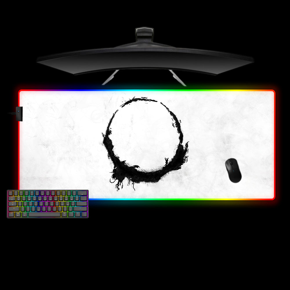 Allleftout Monochrome Sign Design M-Xxl Size Rgb Gaming Mouse Pad, Computer Desk Mat