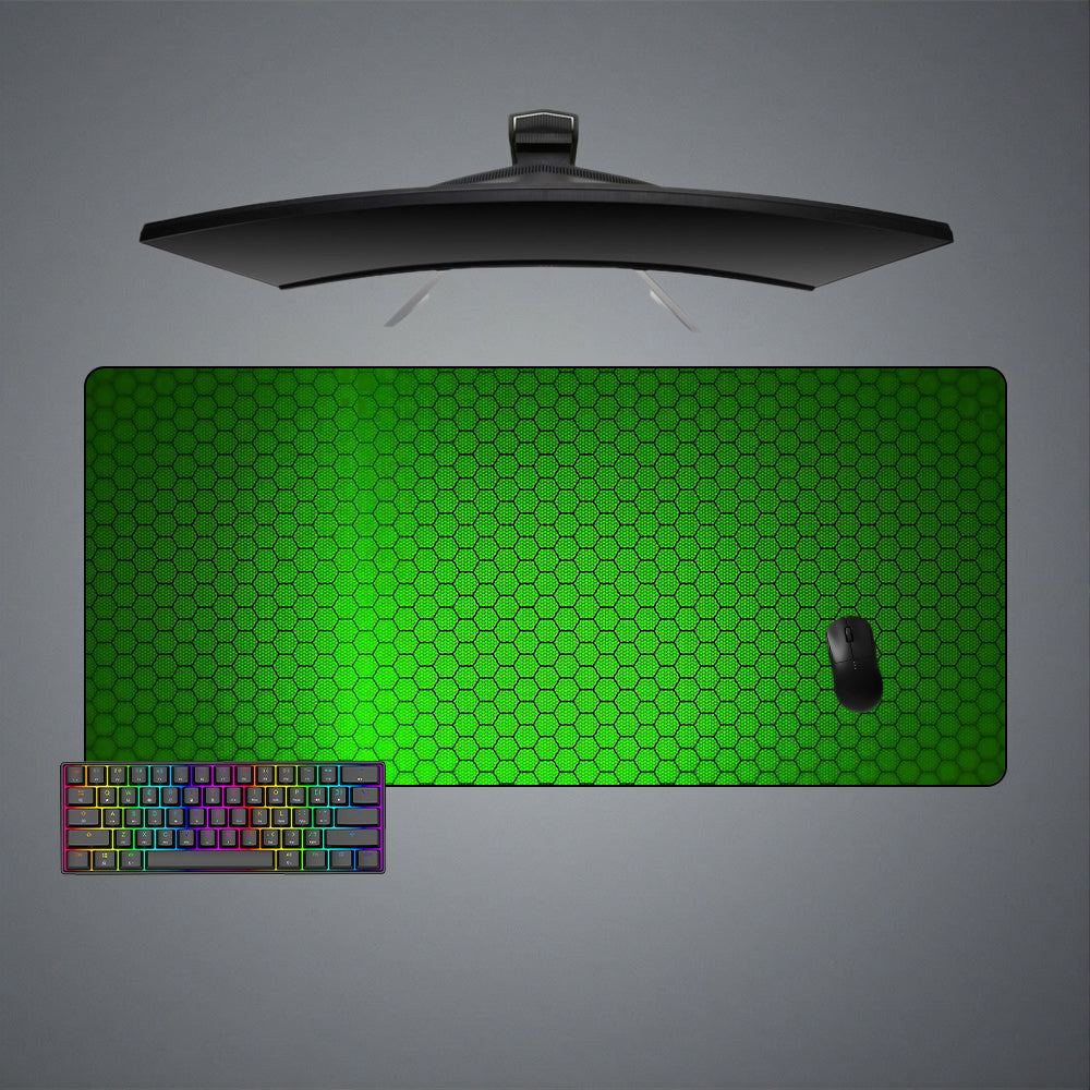 Allleftout Neon Green Hex Web Design M-Xxl Size Gaming Mouse Pad, Computer Desk Mat