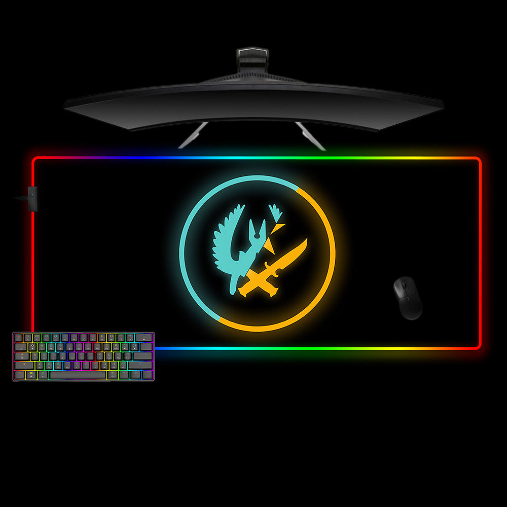 Allleftout Counter Strike Ct/T Design M-Xxl Size Rgb Gaming Mouse Pad, Computer Desk Mat