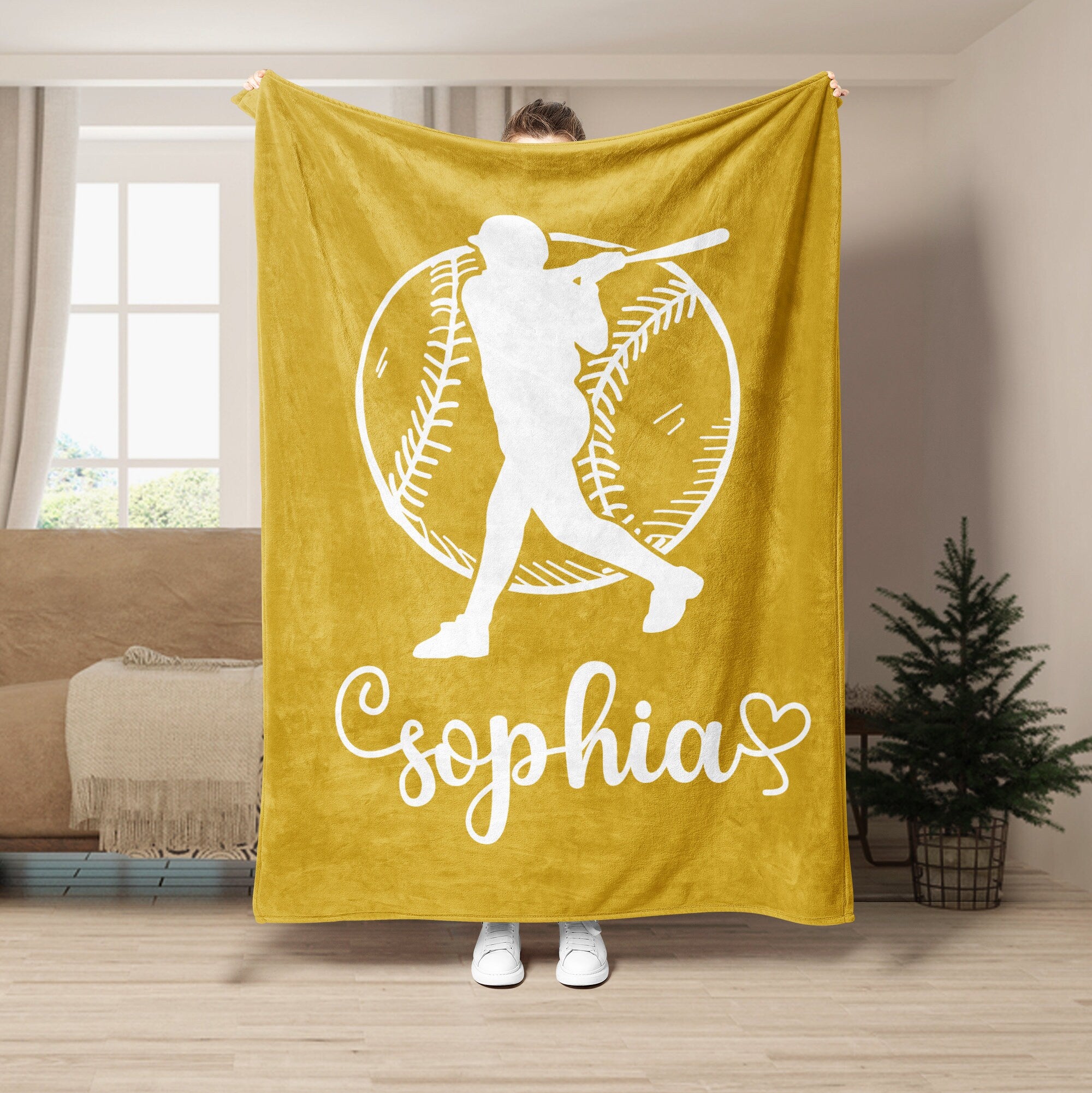 Petmytshirt Softball Blanket Custom Name Softball Gift for Mom Daughter Girl Kid Softball Team