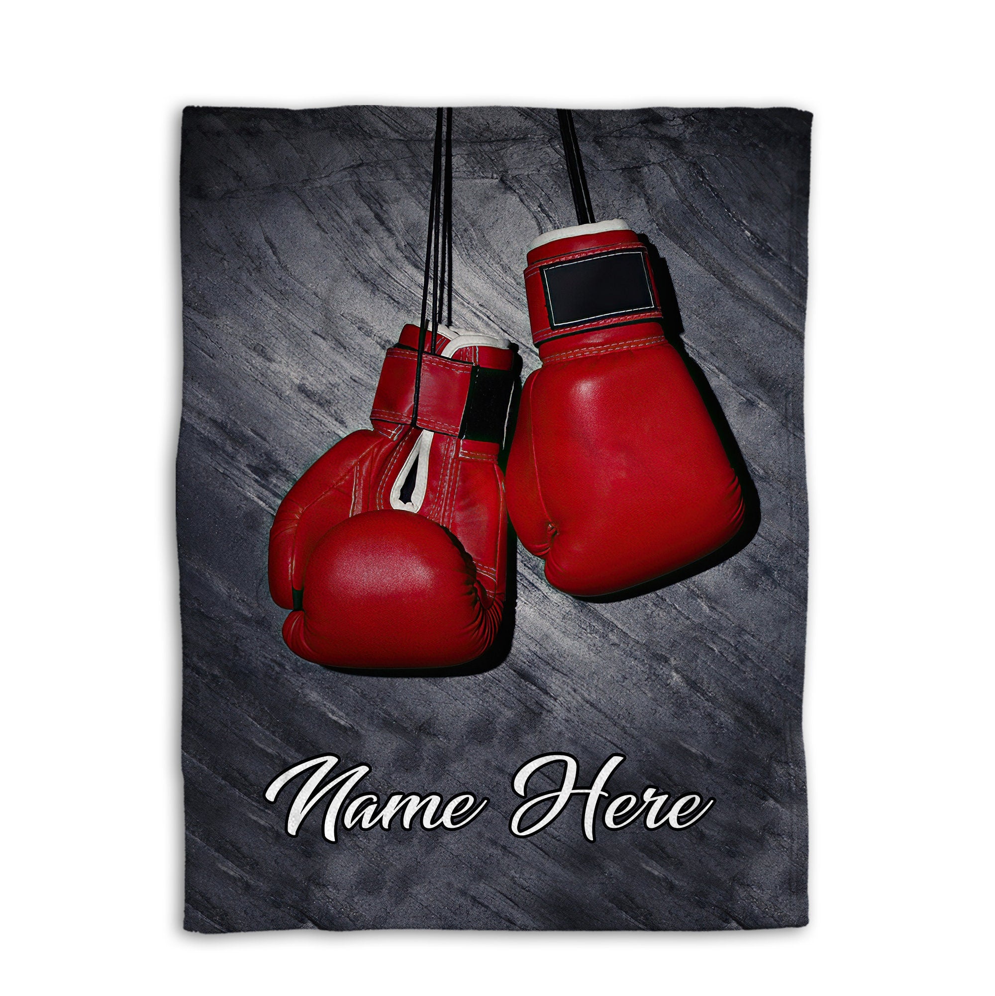 Petmytshirt Boxing Blanket Red Boxing Gloves Custom Boxing Gift for Dad Husband Boyfriend Son