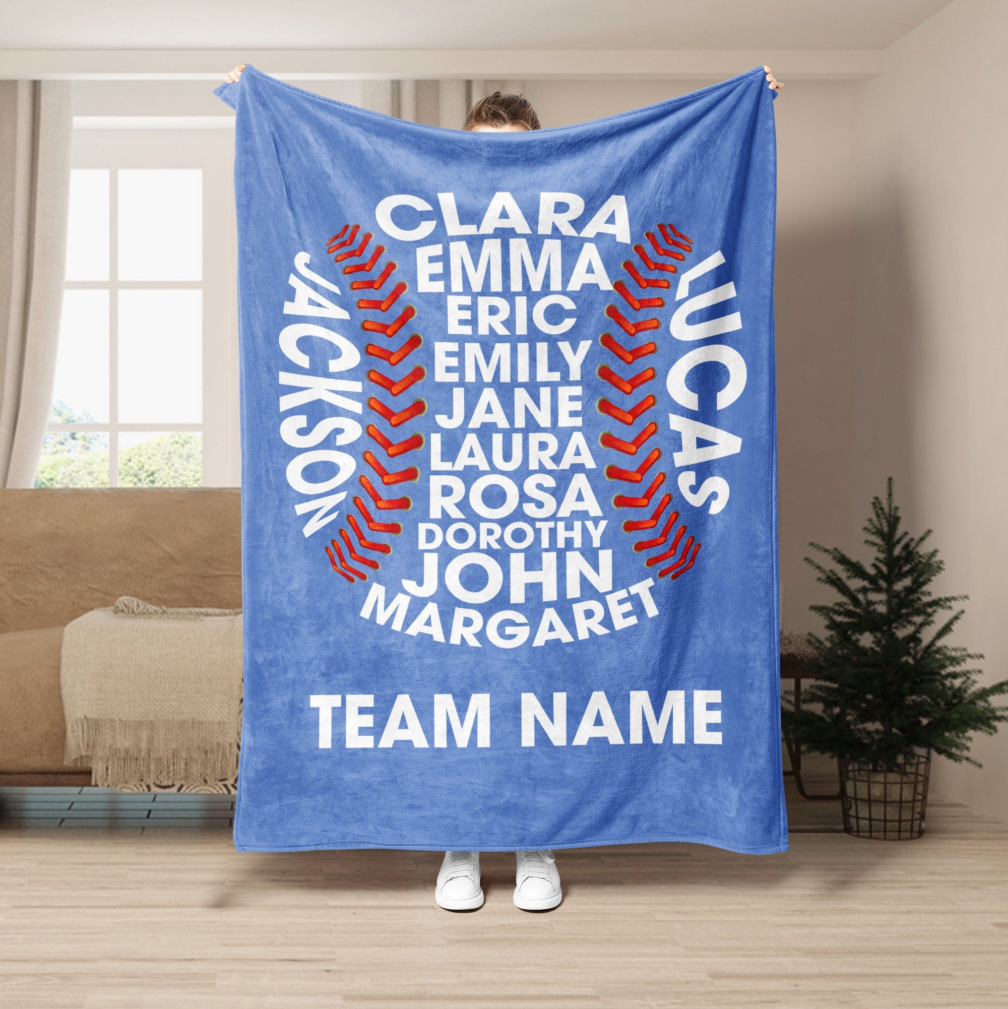 Petmytshirt Baseball Blanket Baseball Team Custom Baseball Gift for Son Baseball Team Coach