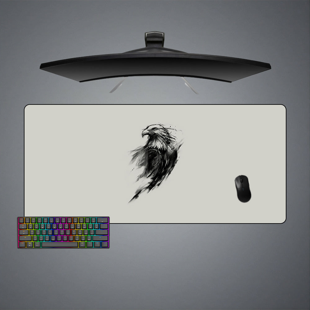 Allleftout Eagle Sketch Design M-Xxl Size Gaming Mouse Pad, Computer Desk Mat