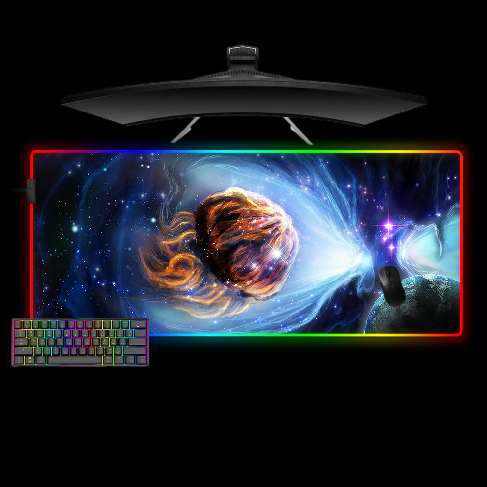 Allleftout Space Jelly Design M-Xxl Size Rgb Gaming Mouse Pad, Computer Desk Mat