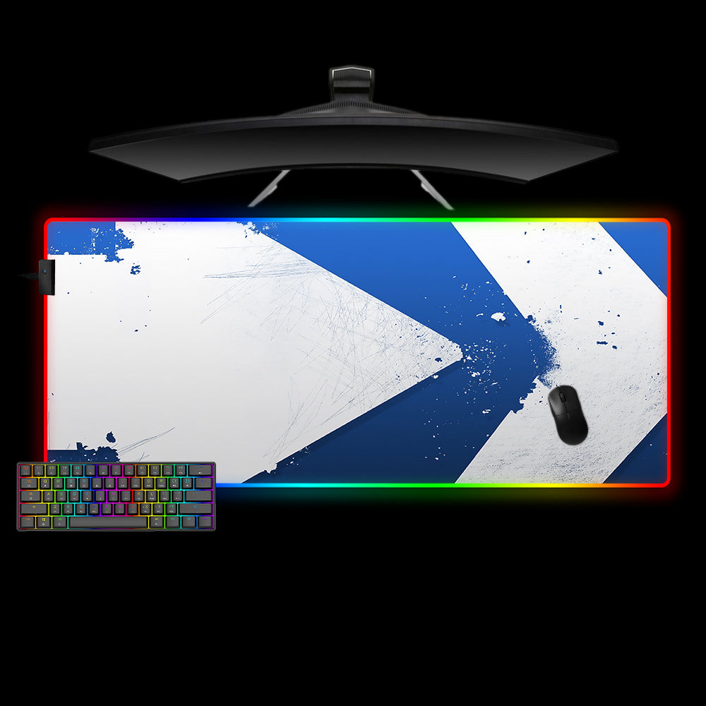 Allleftout Blue Arrow Design M-Xxl Size Rgb Gaming Mouse Pad, Computer Desk Mat