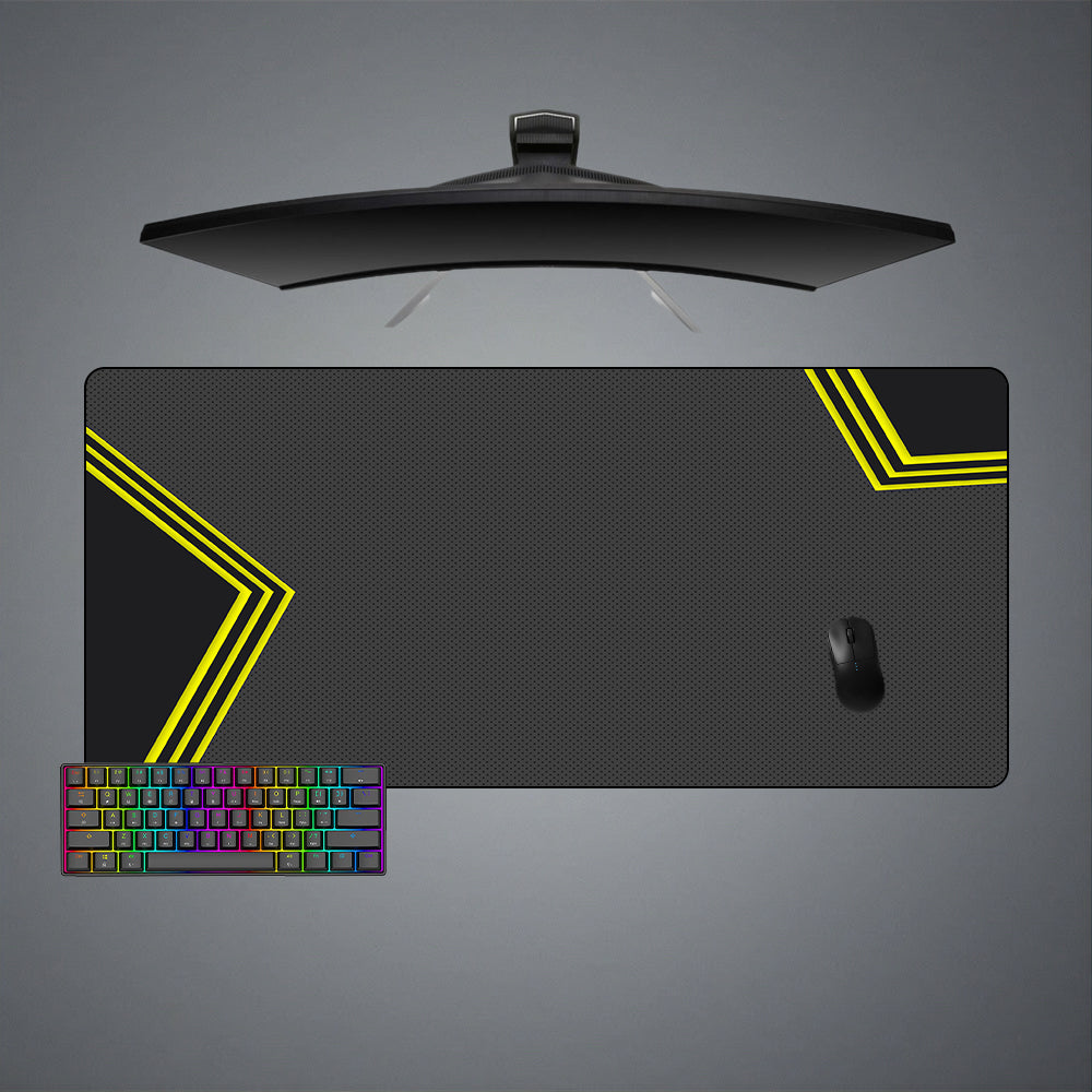 Allleftout Dotted Yellow Fold Design M-Xxl Size Gaming Mouse Pad, Computer Desk Mat
