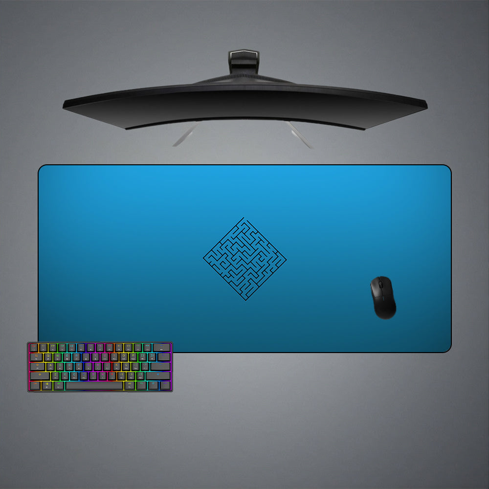 Allleftout Blue Maze Design M-Xxl Size Gaming Mouse Pad, Computer Desk Mat