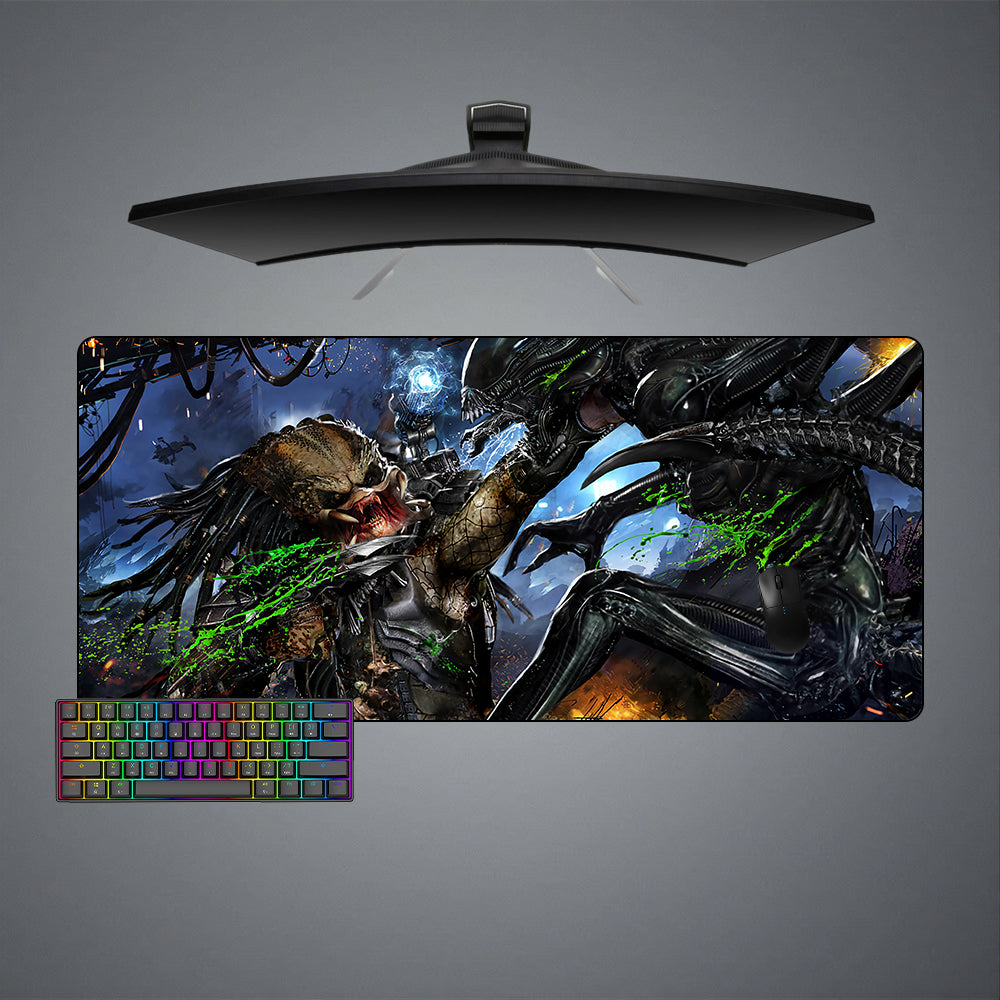 Allleftout Predator Vs. Xenomorph Design M-Xxl Size Gaming Mouse Pad, Computer Desk Mat