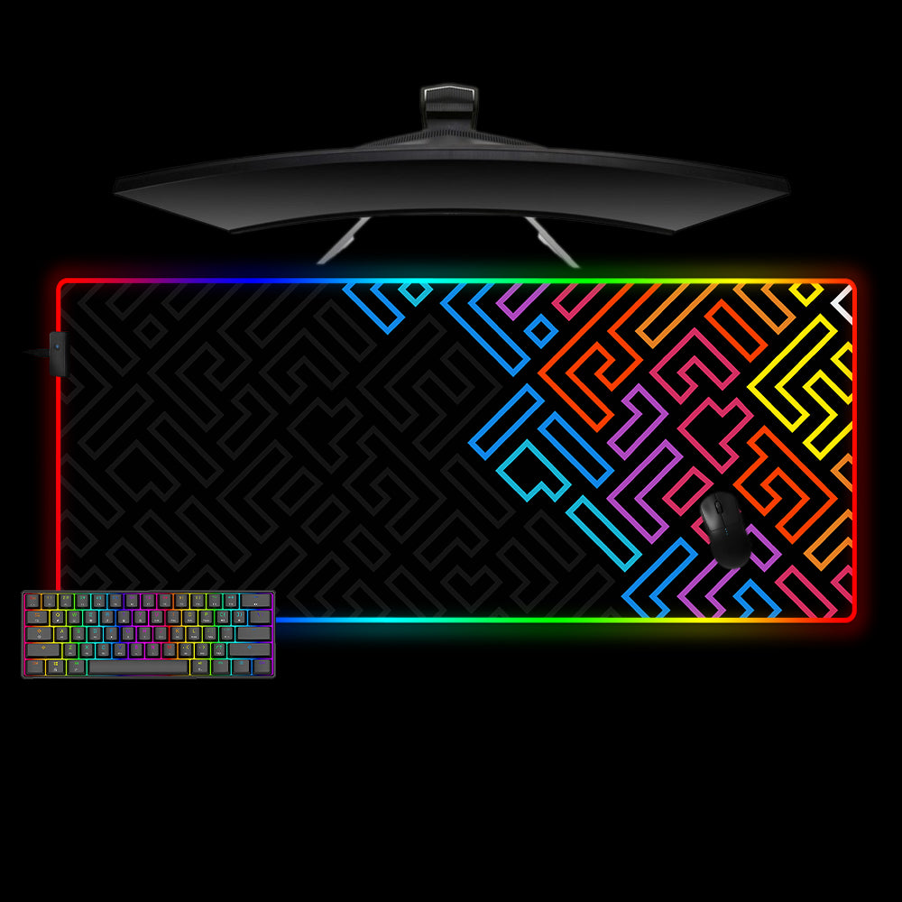 Allleftout Color Shapes Design M-Xxl Size Rgb Gaming Mouse Pad, Computer Desk Mat