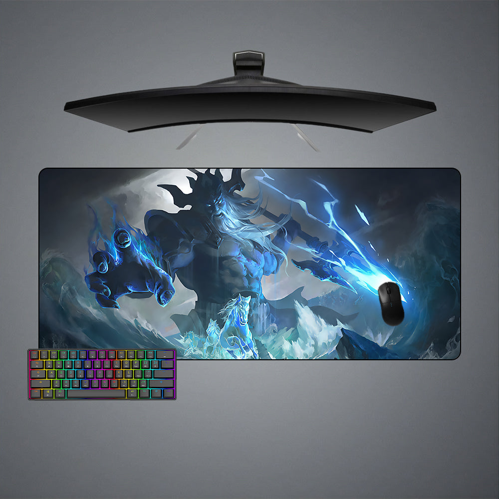 Allleftout Poseidon Trident Design M-Xxl Size Gaming Mouse Pad, Computer Desk Mat
