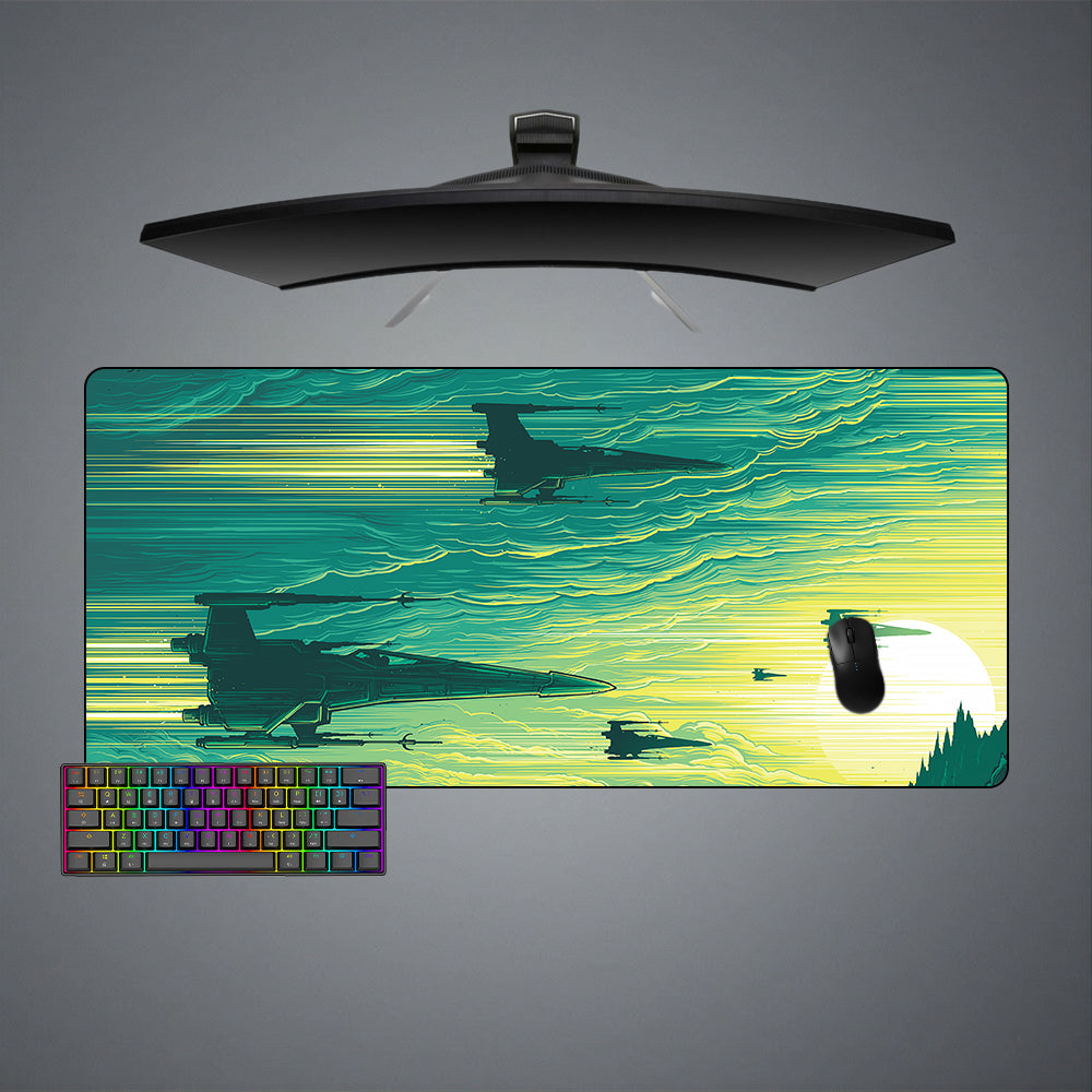 Allleftout Star Wars X-Wing Art Design M-Xxl Size Gaming Mouse Pad, Computer Desk Mat