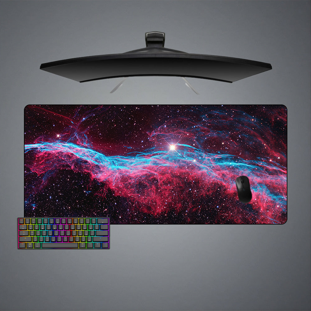 Allleftout Red And Blue Space Clouds Design M-Xxl Size Gaming Mouse Pad, Computer Desk Mat