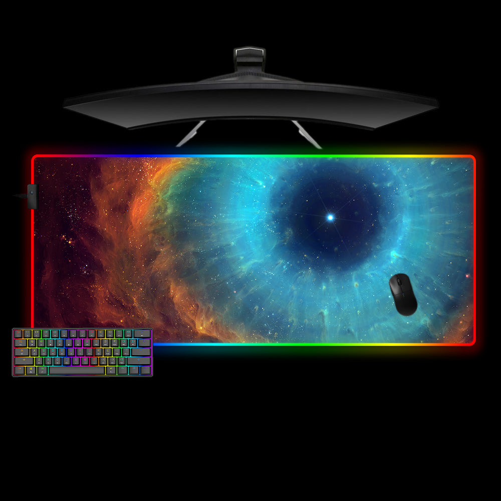 Allleftout Helix Nebula Design M-Xxl Size Rgb Gaming Mouse Pad, Computer Desk Mat