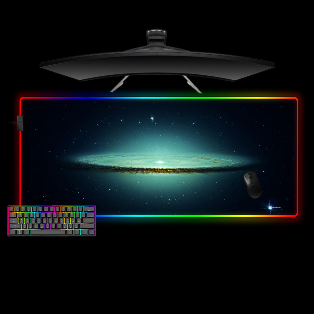 Allleftout Galaxy Design M-Xxl Size Rgb Gaming Mouse Pad, Computer Desk Mat