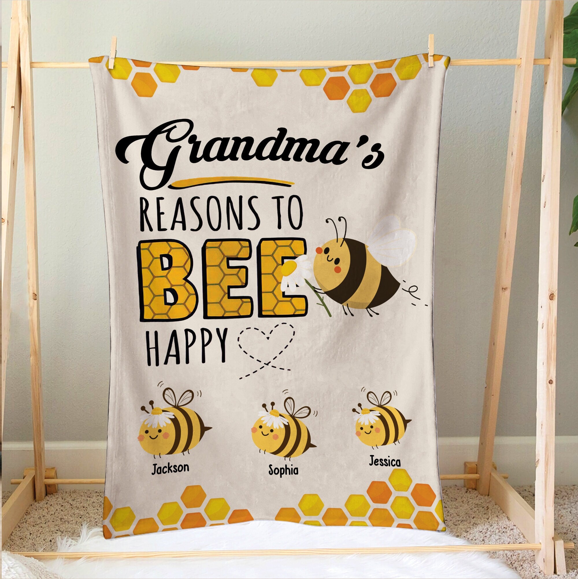 Petmytshirt Mom Blanket Reasons To Bee Happy Blanket 