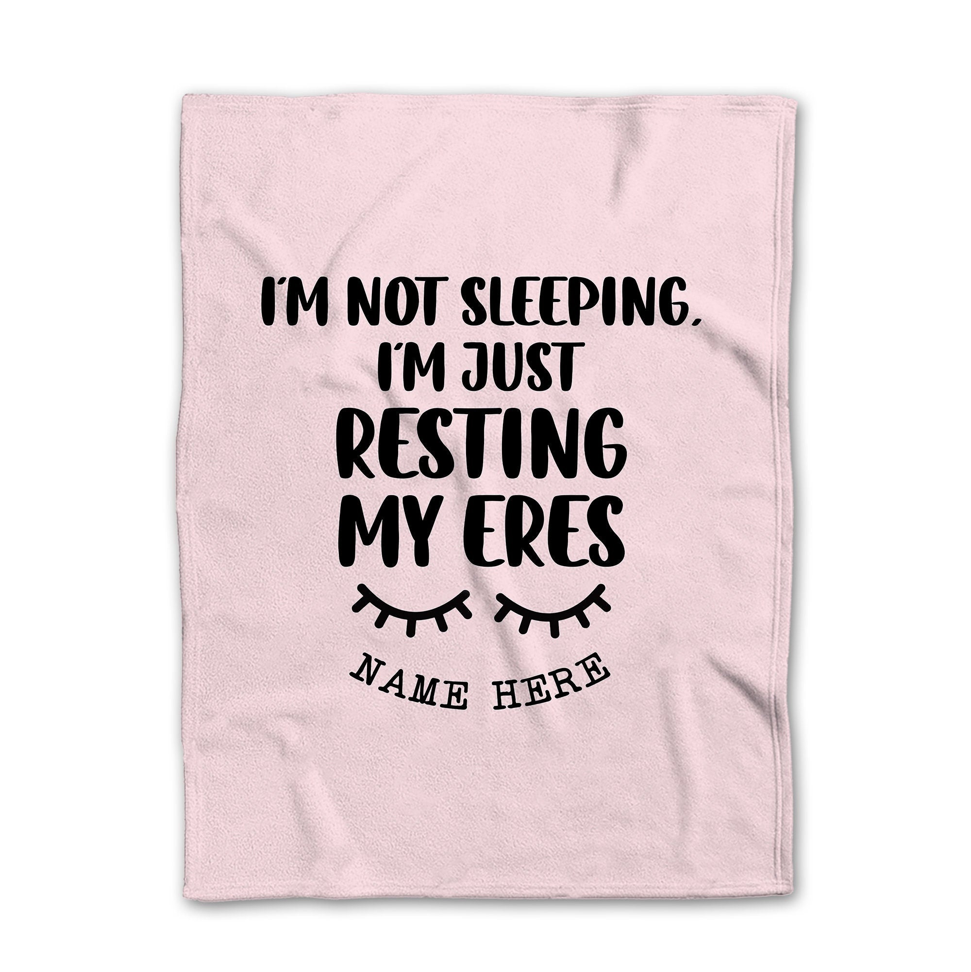 Petmytshirt Funny Blanket I'm Not Sleeping I'm Just Resting My Eyes Custom Gift for Grandma Mom