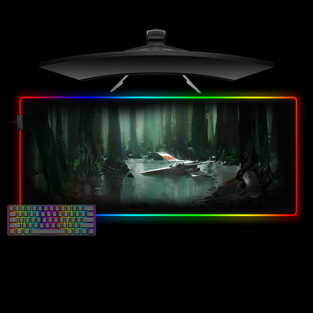 Allleftout Star Wars Swamp Design M-Xxl Size Rgb Gaming Mouse Pad, Computer Desk Mat