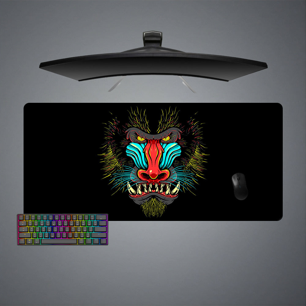Allleftout Mandrill Ape Design M-Xxl Size Gaming Mouse Pad, Computer Desk Mat