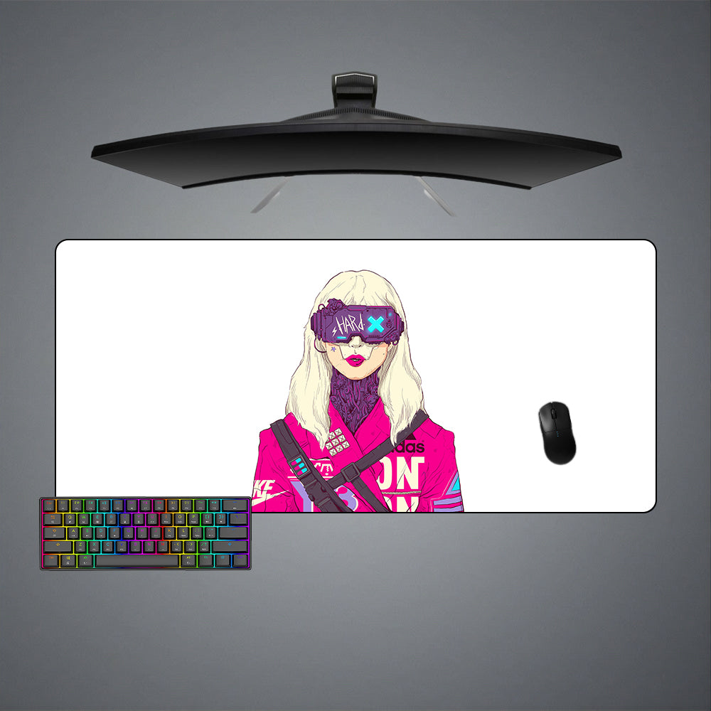 Allleftout Cyberpunk Blonde Girl Design M-Xxl Size Gaming Mouse Pad, Computer Desk Mat
