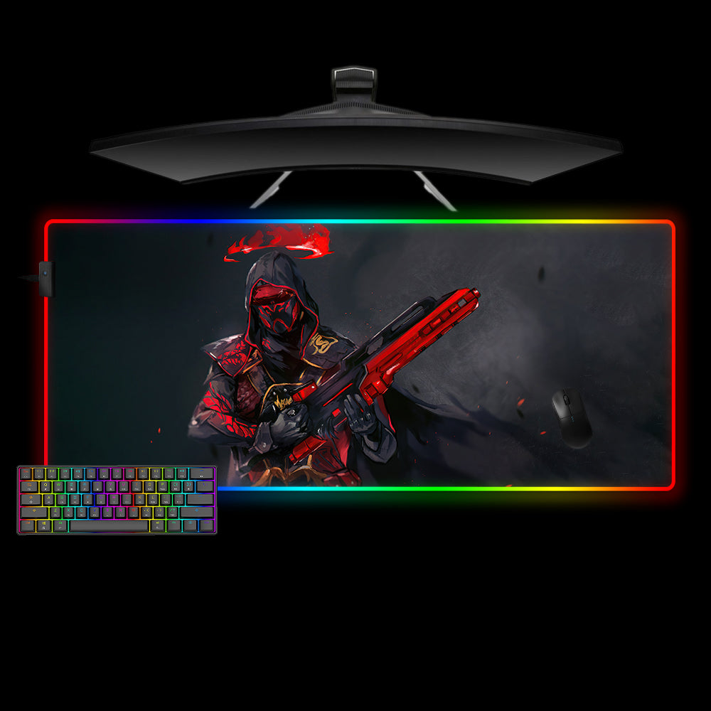 Allleftout Cyberpunk Soldier Design M-Xxl Size Rgb Gaming Mouse Pad, Computer Desk Mat