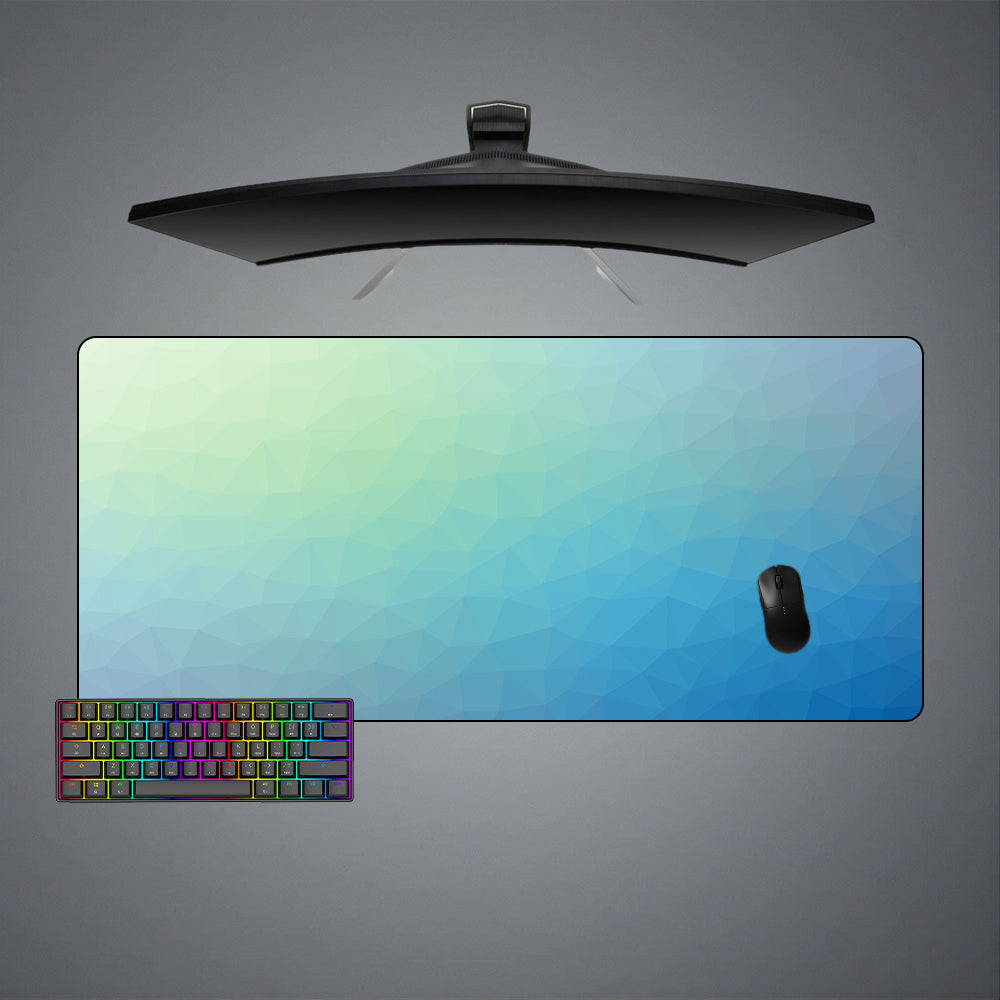 Allleftout Poly Blue Fade Design M-Xxl Size Gaming Mouse Pad, Computer Desk Mat