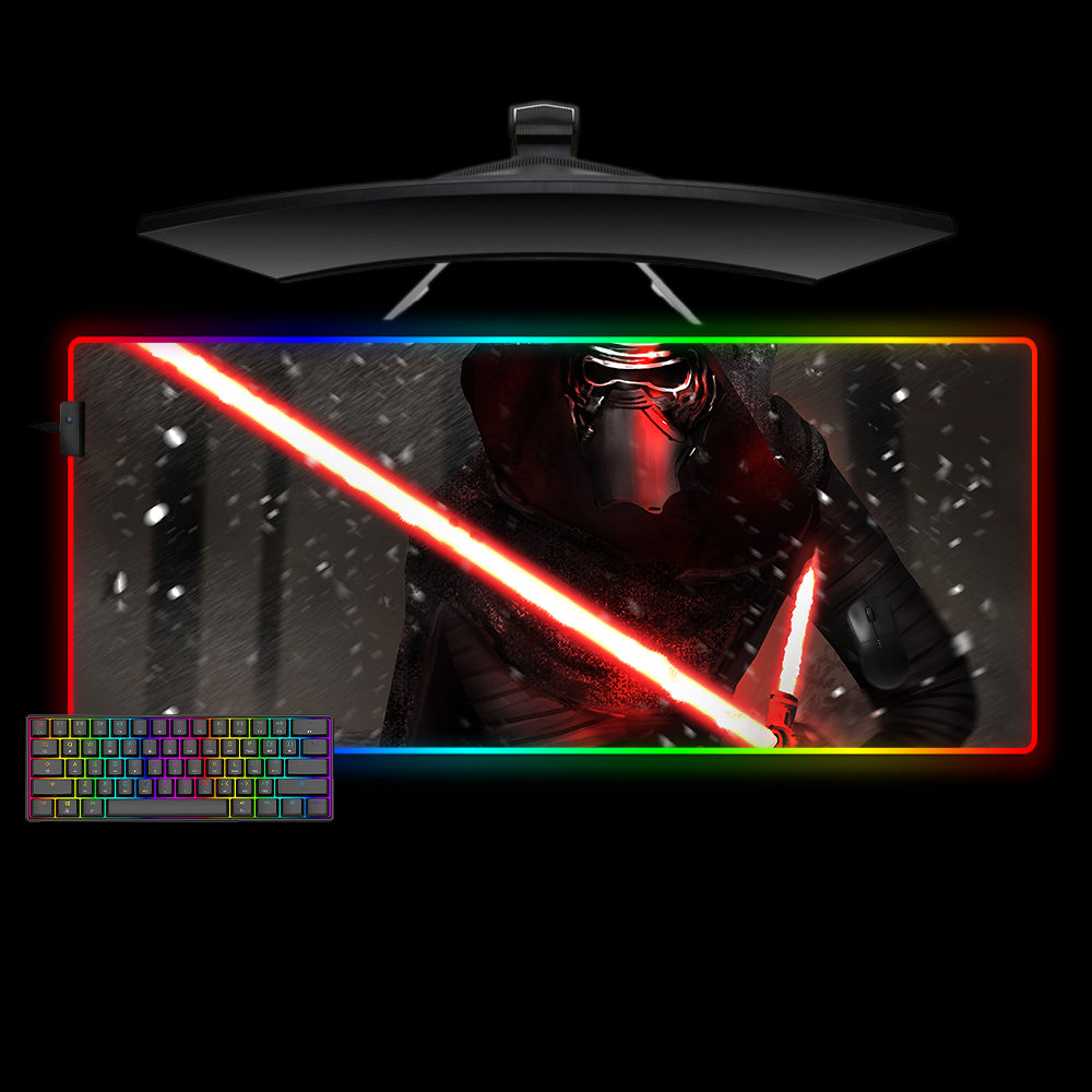 Allleftout Star Wars Kylo Ren Snow Design M-Xxl Size Rgb Gaming Mouse Pad, Computer Desk Mat