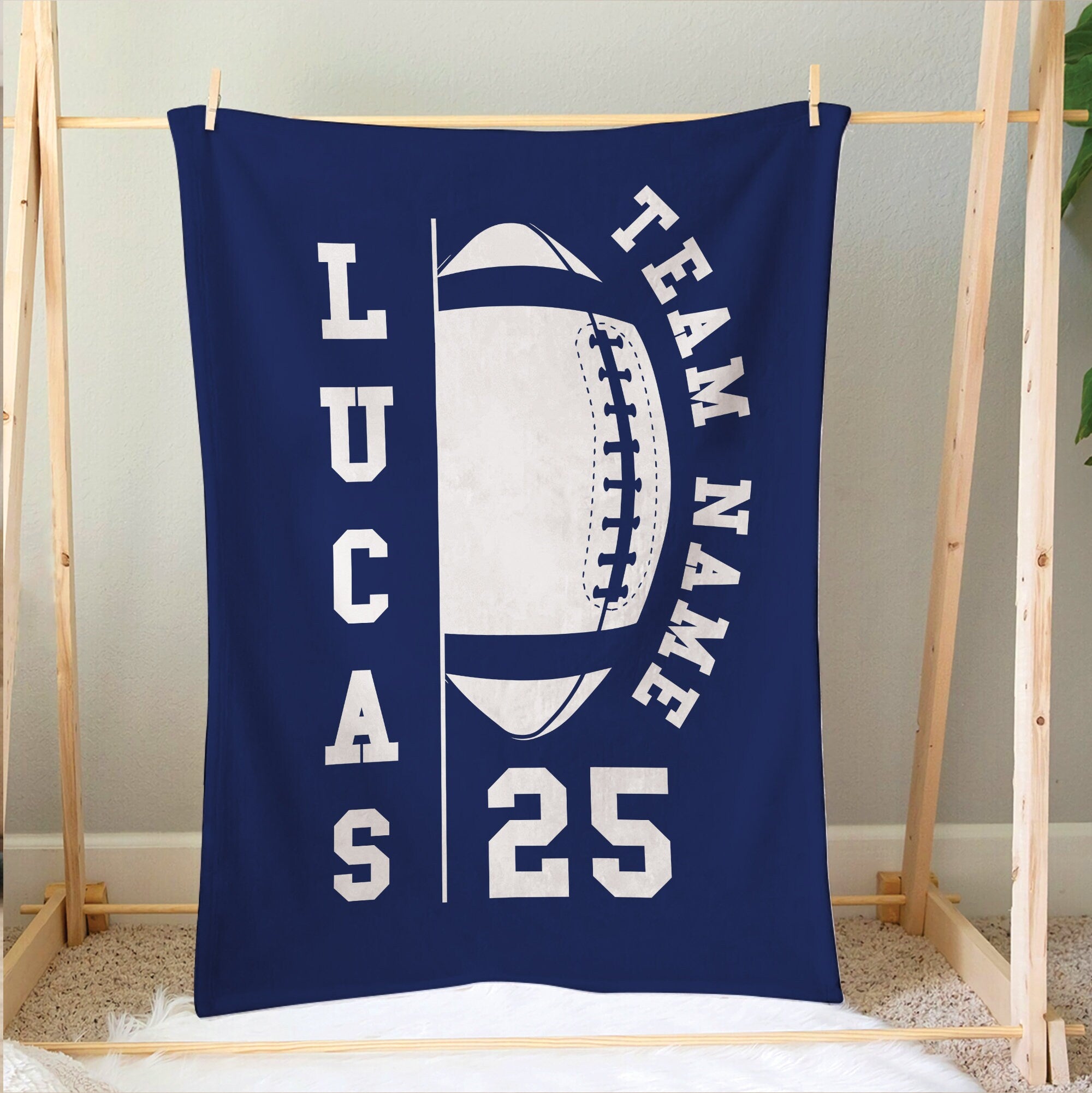 Petmytshirt Football Blanket Football Team Custom Football Gift for Dad Husband Son Kid Team