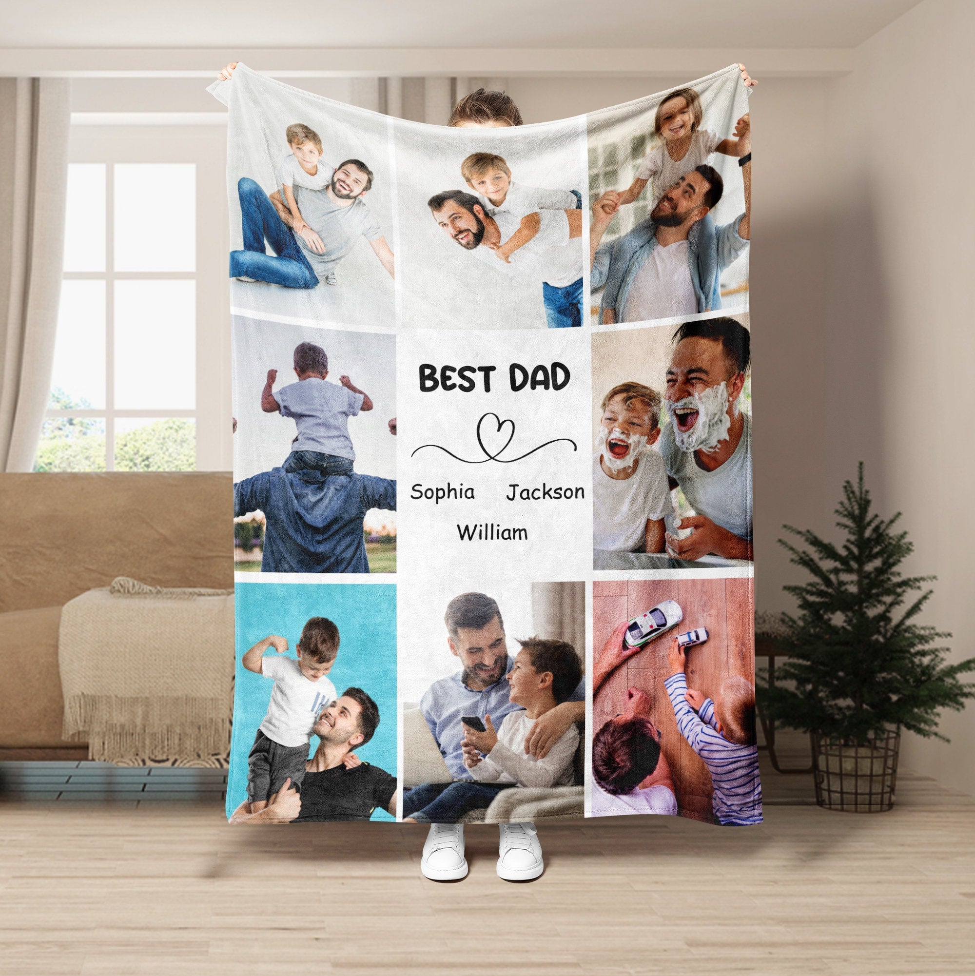 Petmytshirt Dad Blanket Mom Blanket Custom Photo 