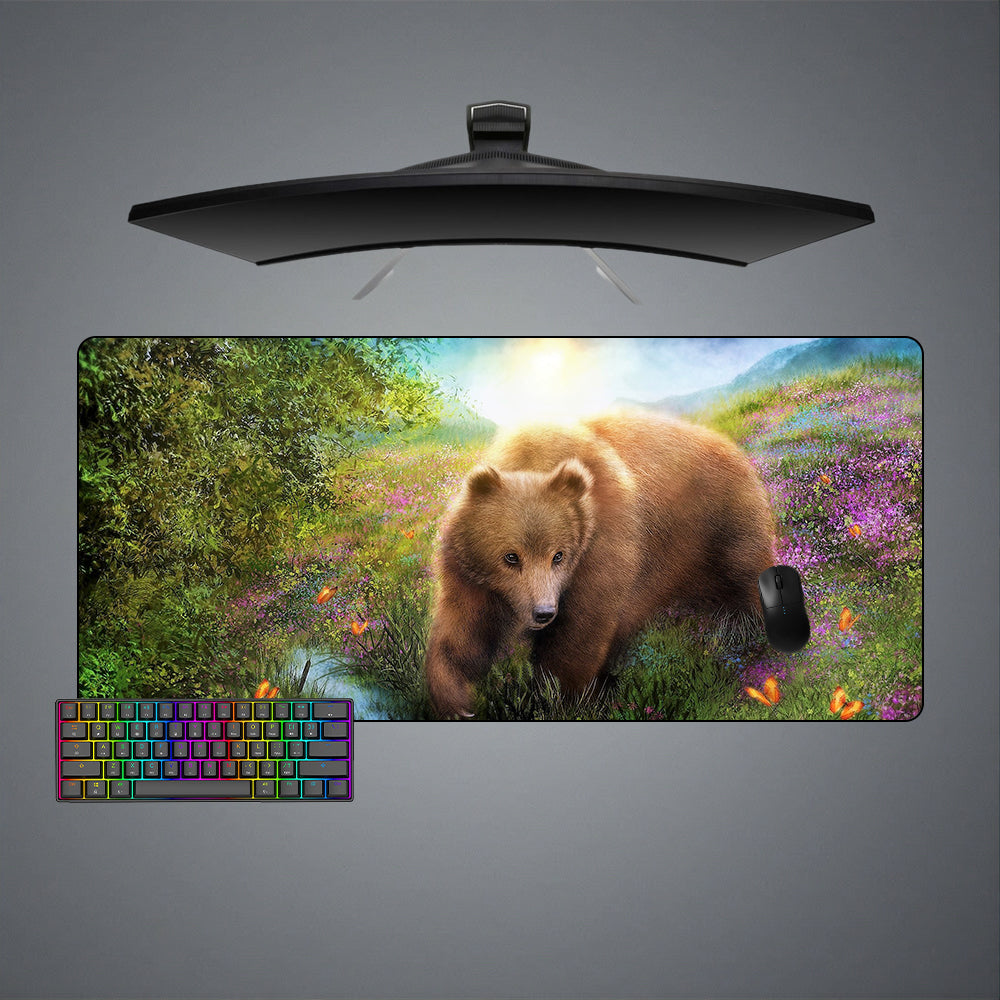 Allleftout Brown Bear Nature Design M-Xxl Size Gaming Mouse Pad, Computer Desk Mat