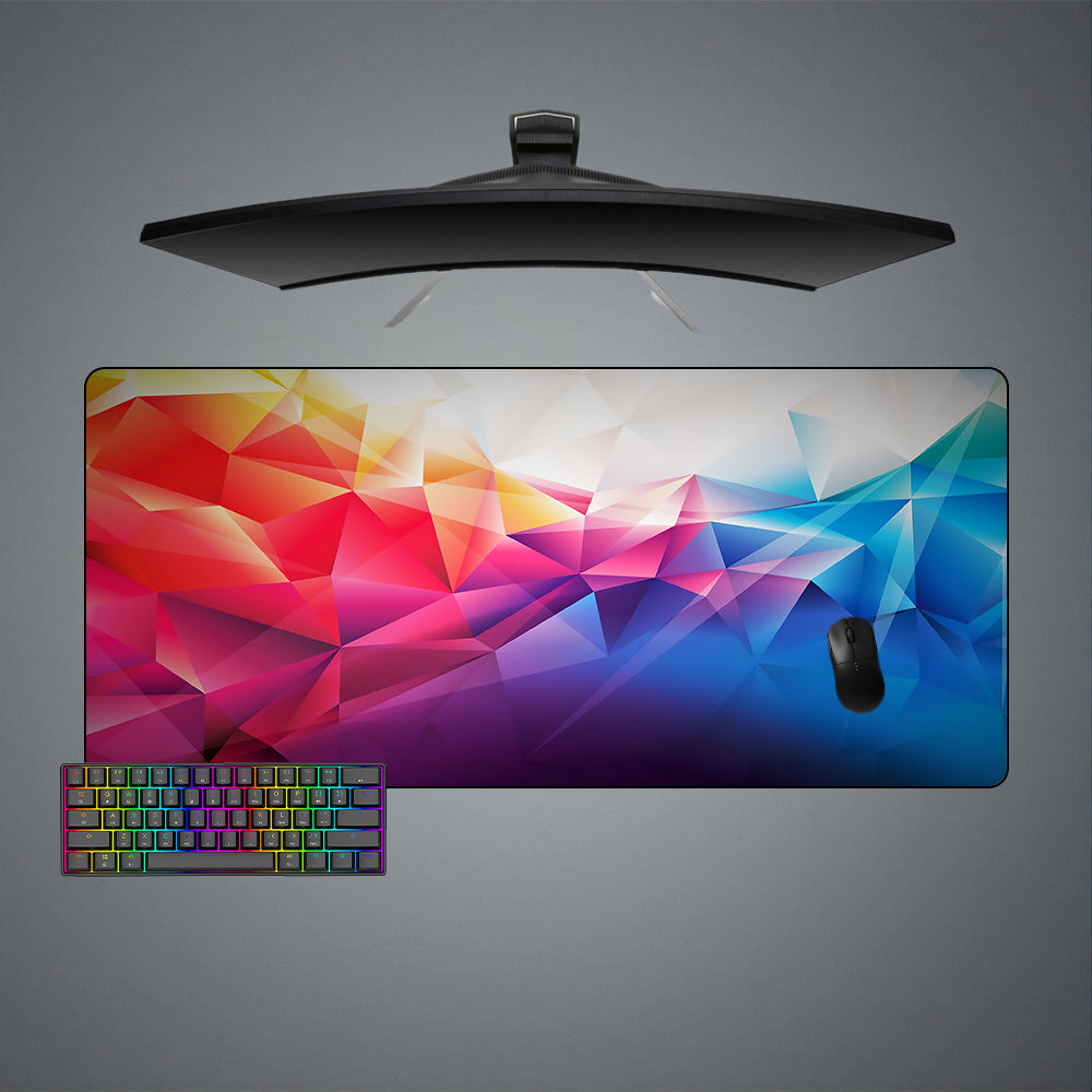 Allleftout Polygonal Multicolor Design M-Xxl Size Gaming Mouse Pad, Computer Desk Mat