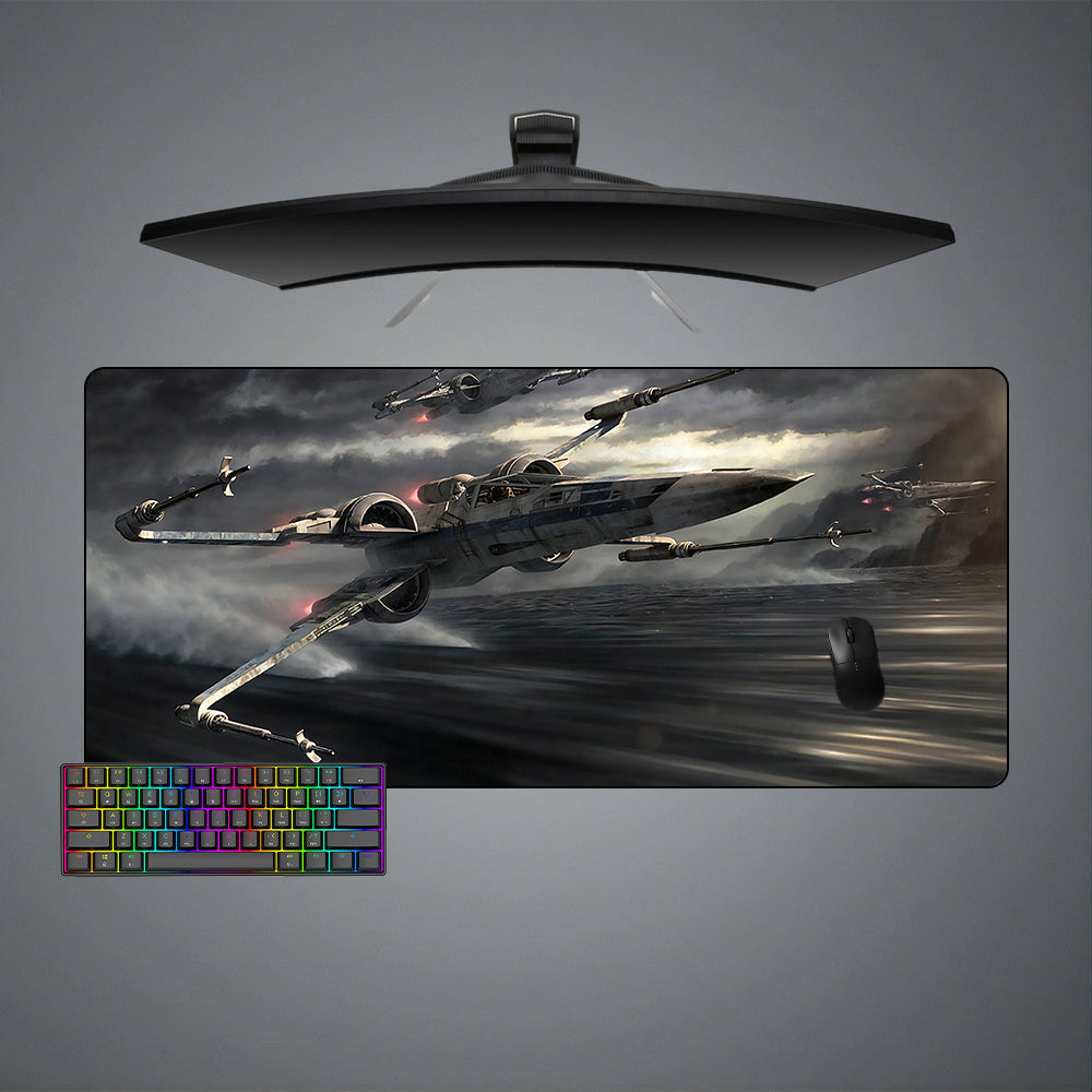 Allleftout Star Wars X-Wing Design M-Xxl Size Gaming Mouse Pad, Computer Desk Mat
