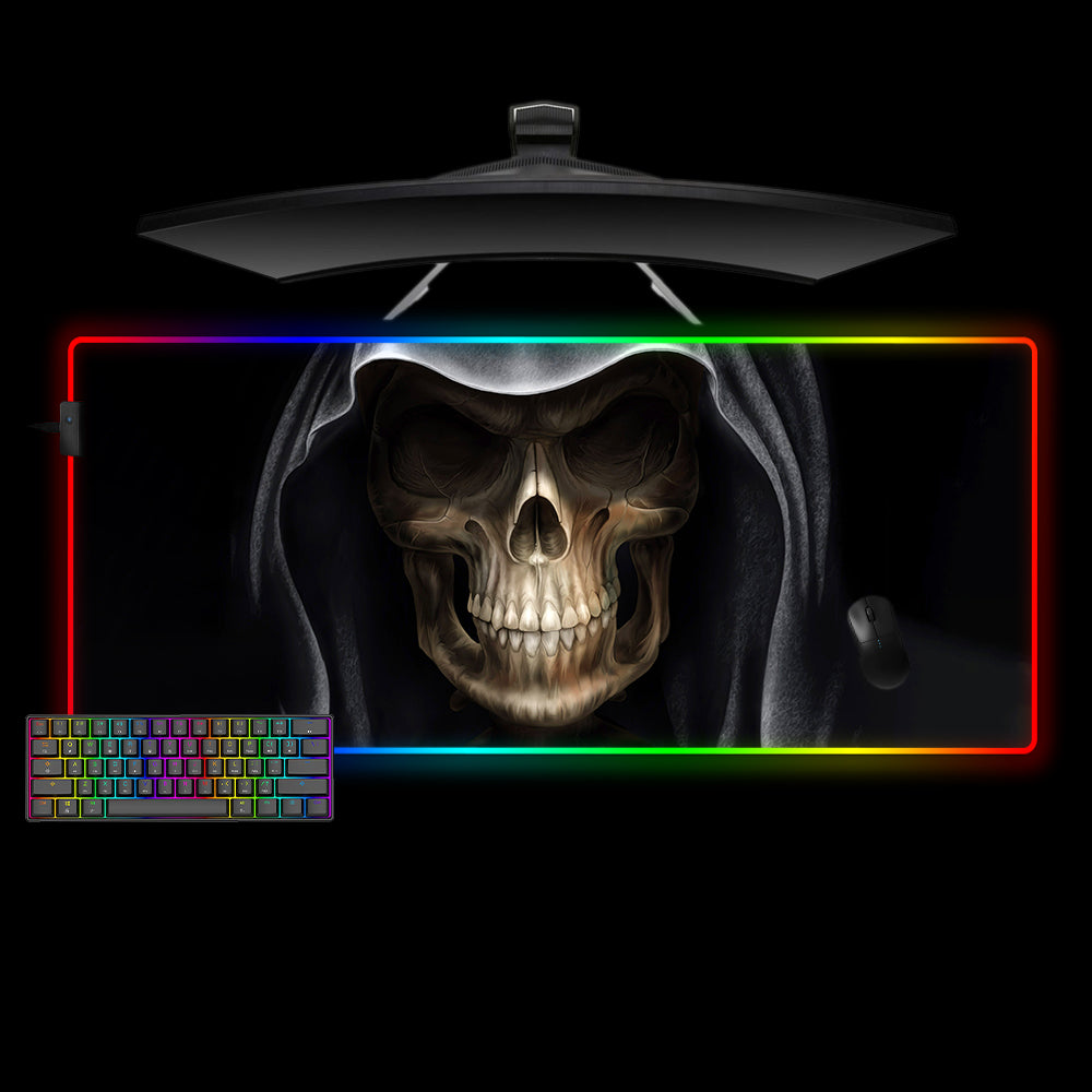 Allleftout Death Design M-Xxl Size Rgb Gaming Mouse Pad, Computer Desk Mat