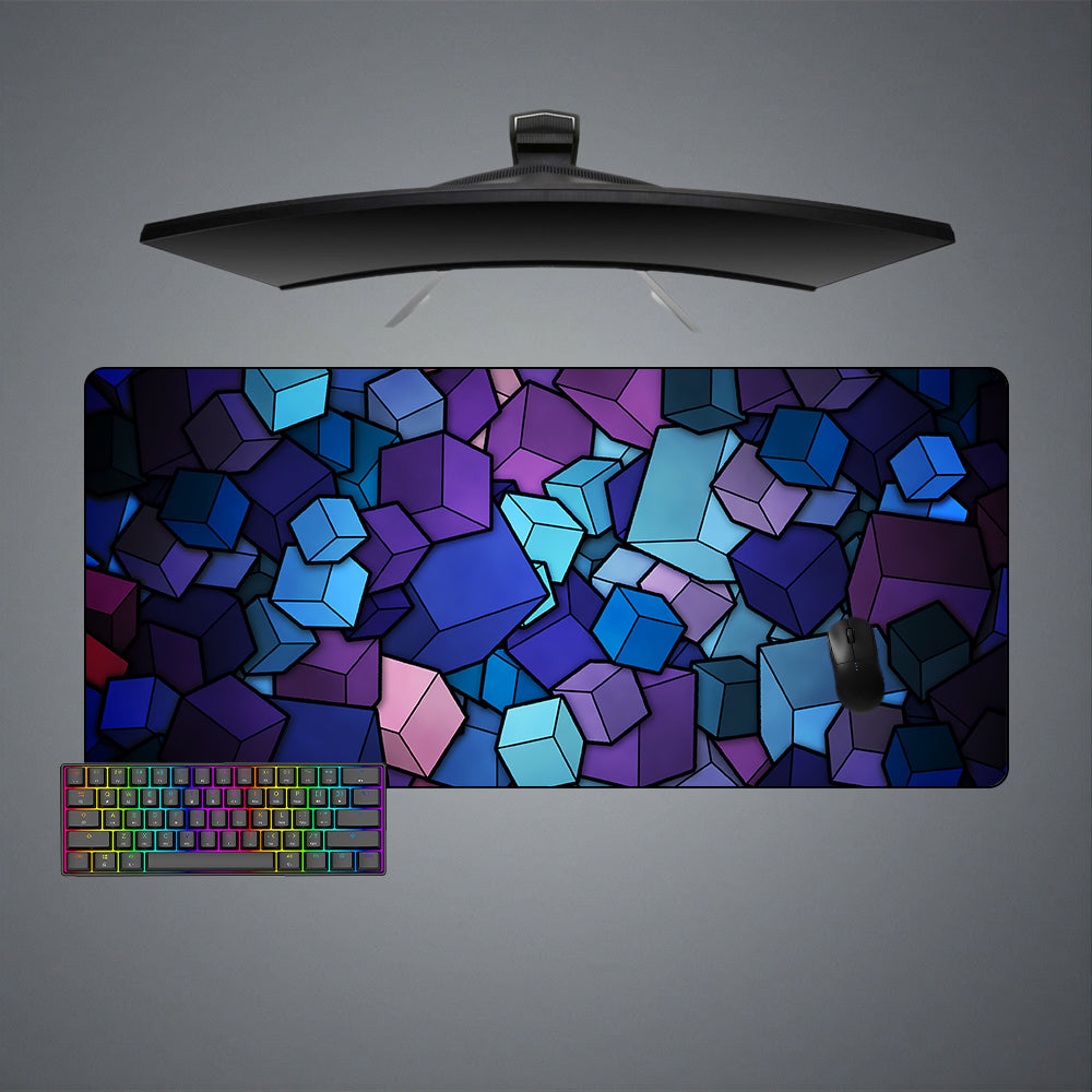 Allleftout Cubes Design M-Xxl Size Gaming Mouse Pad, Computer Desk Mat