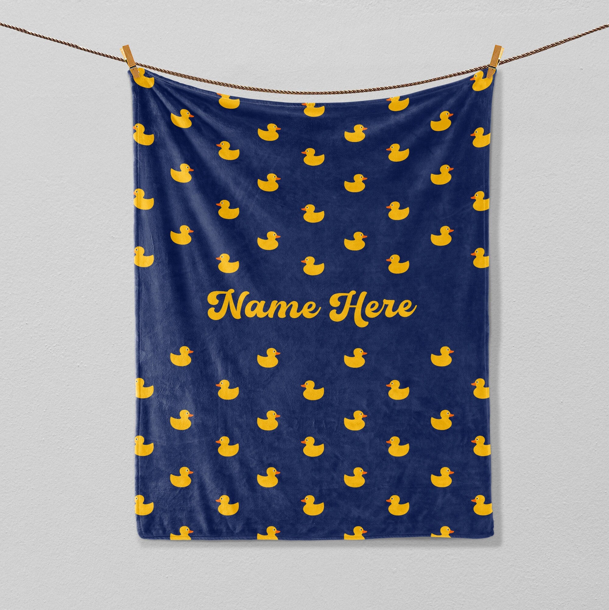 Petmytshirt Duck Blanket Funny Duck Blanket Custom Name Gift For Son Daughter Kid