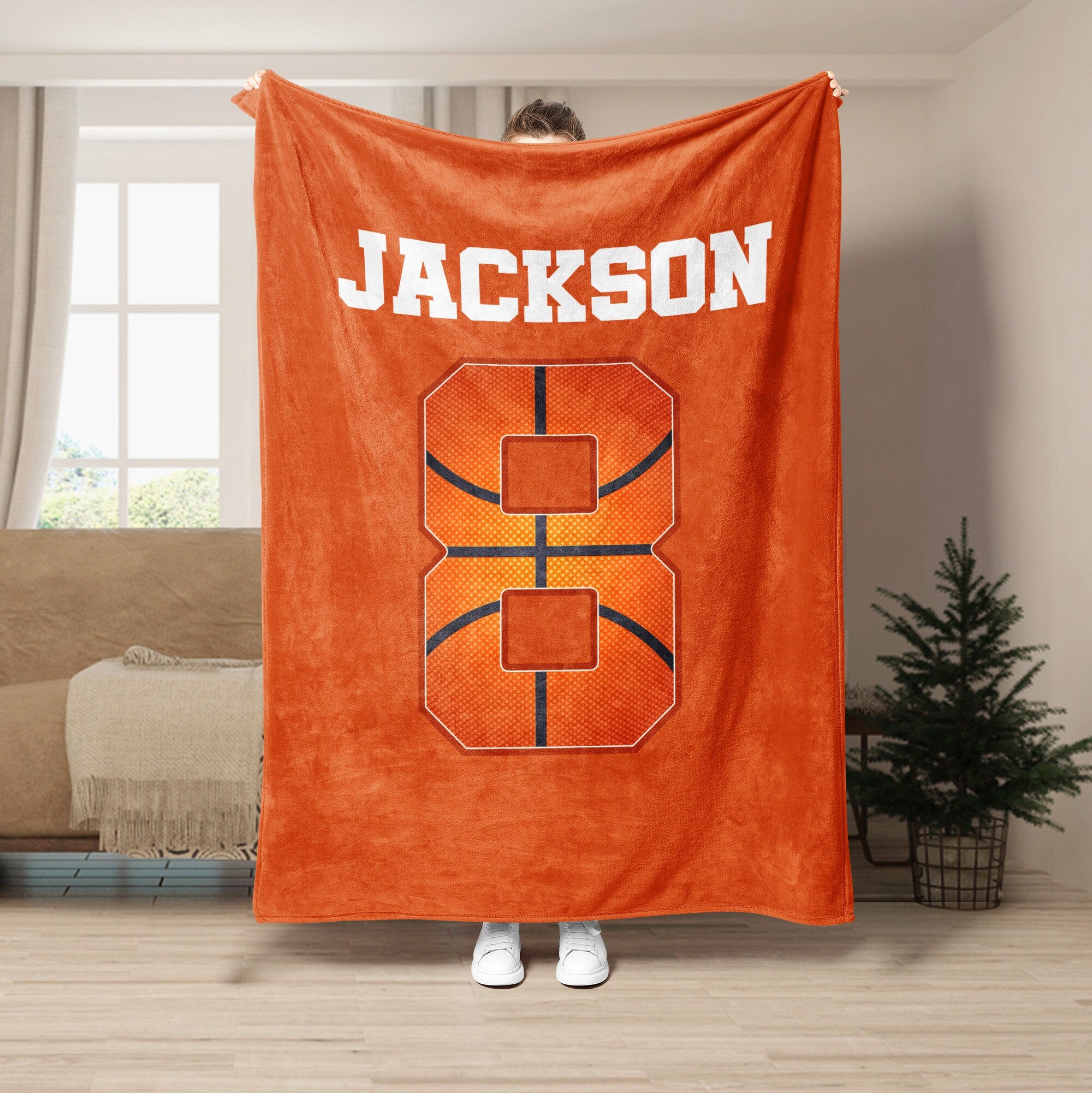 Petmytshirt Basketball Blanket Custom Name Number Soft Cozy Sherpa Fleece Throw Blankets